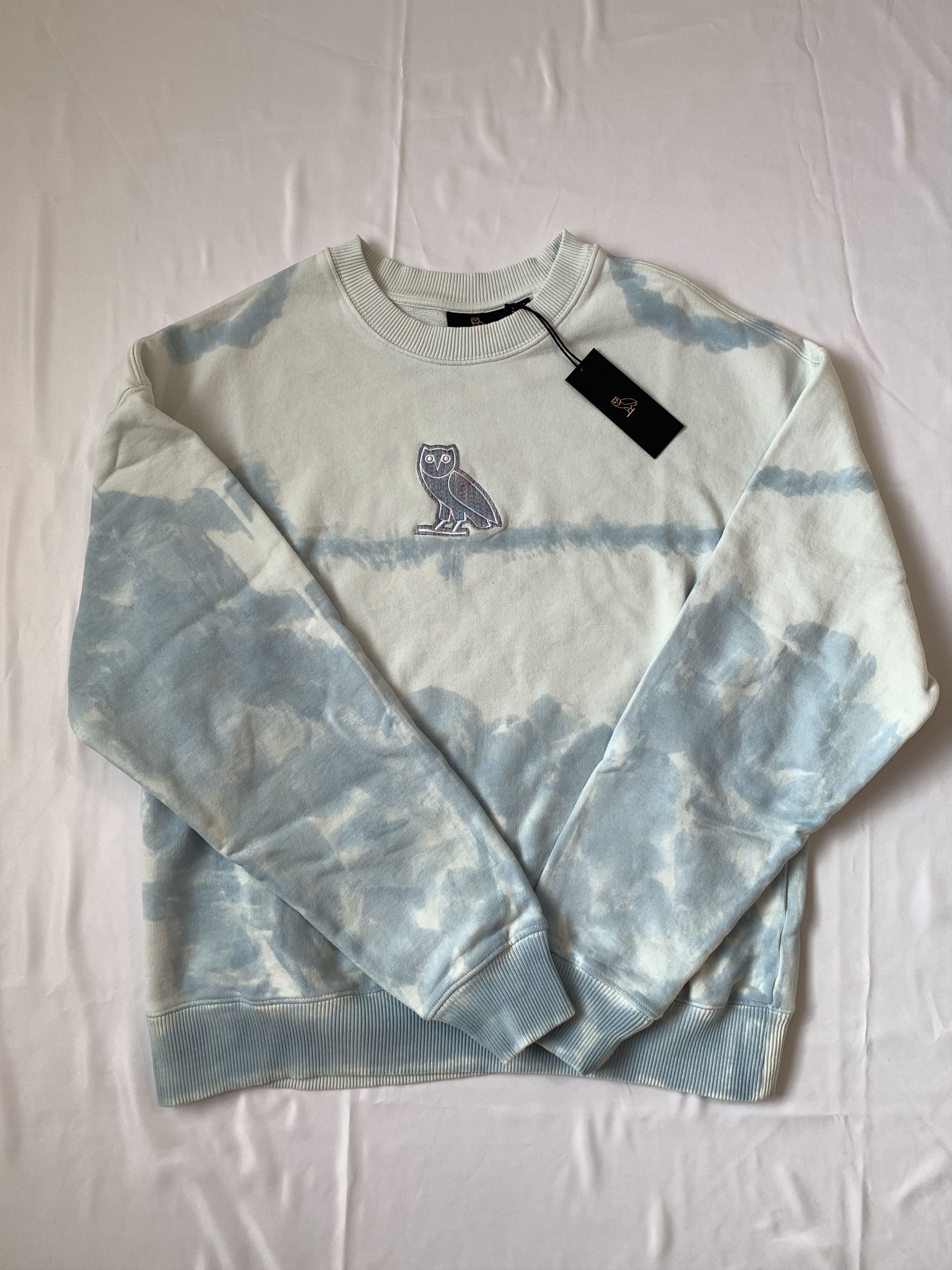 Drake OVO Women's Tie-Dye Owl Crewneck Sky Blue Size M / US 6-8 / IT 42-44 - 2 Thumbnail
