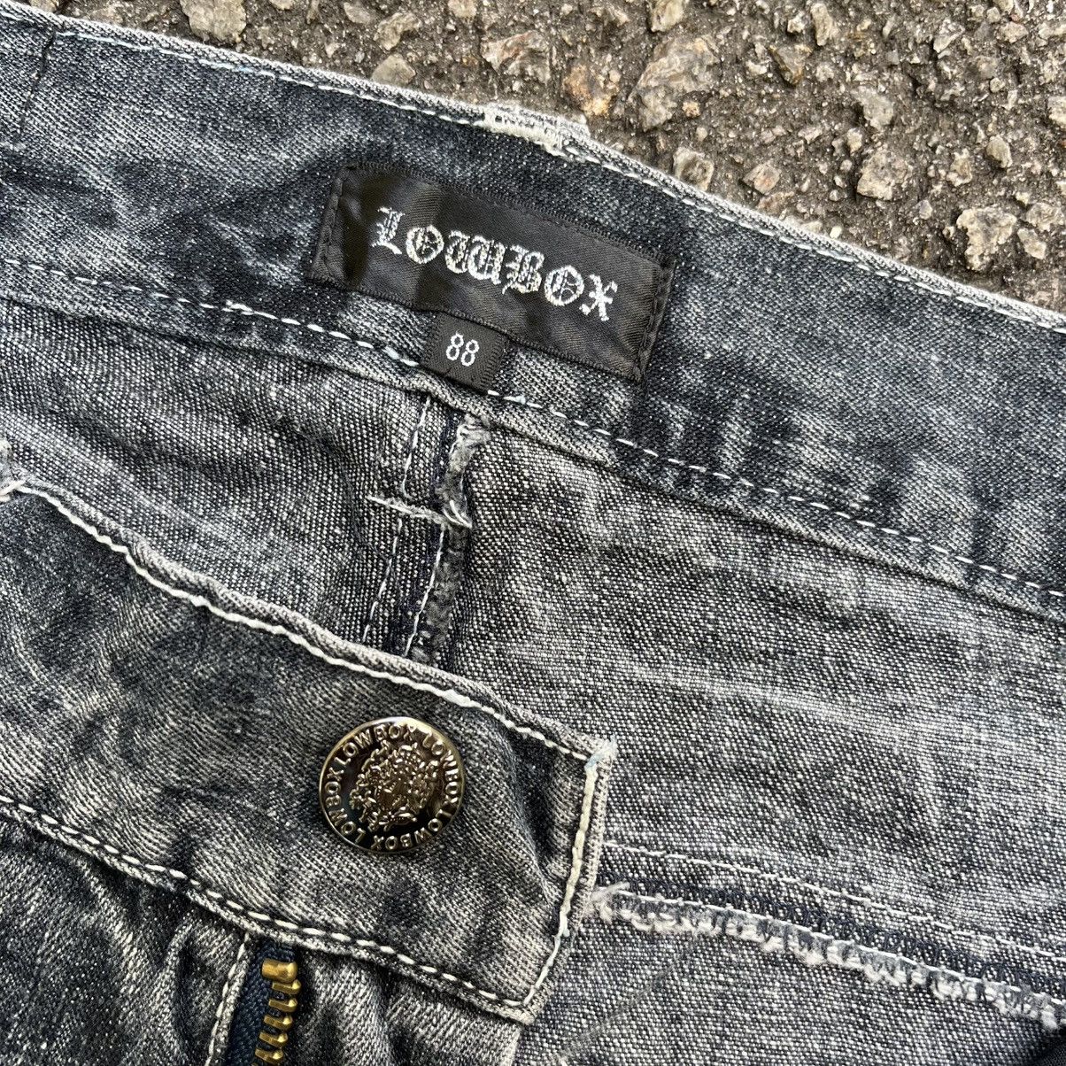 Japanese Brand Low Box Distressed Boro Acid Wash Slim Straight Jeans Punk Size US 32 / EU 48 - 8 Thumbnail