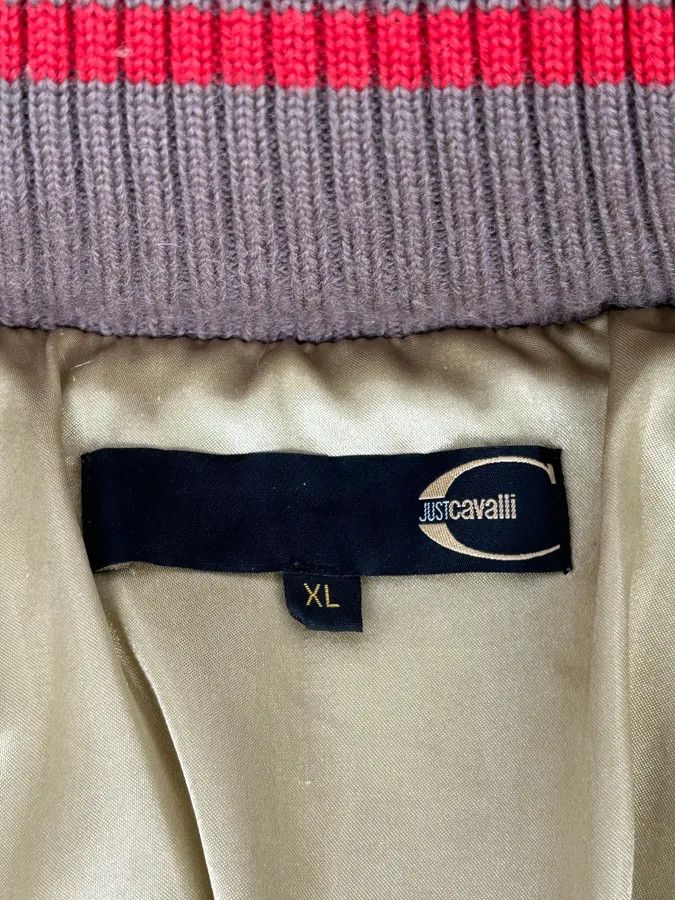 Just Cavalli AW2007 Cavalli Beige Nylon Quilted Fur-Trimmed Bomber Jacket Size M / US 6-8 / IT 42-44 - 9 Thumbnail