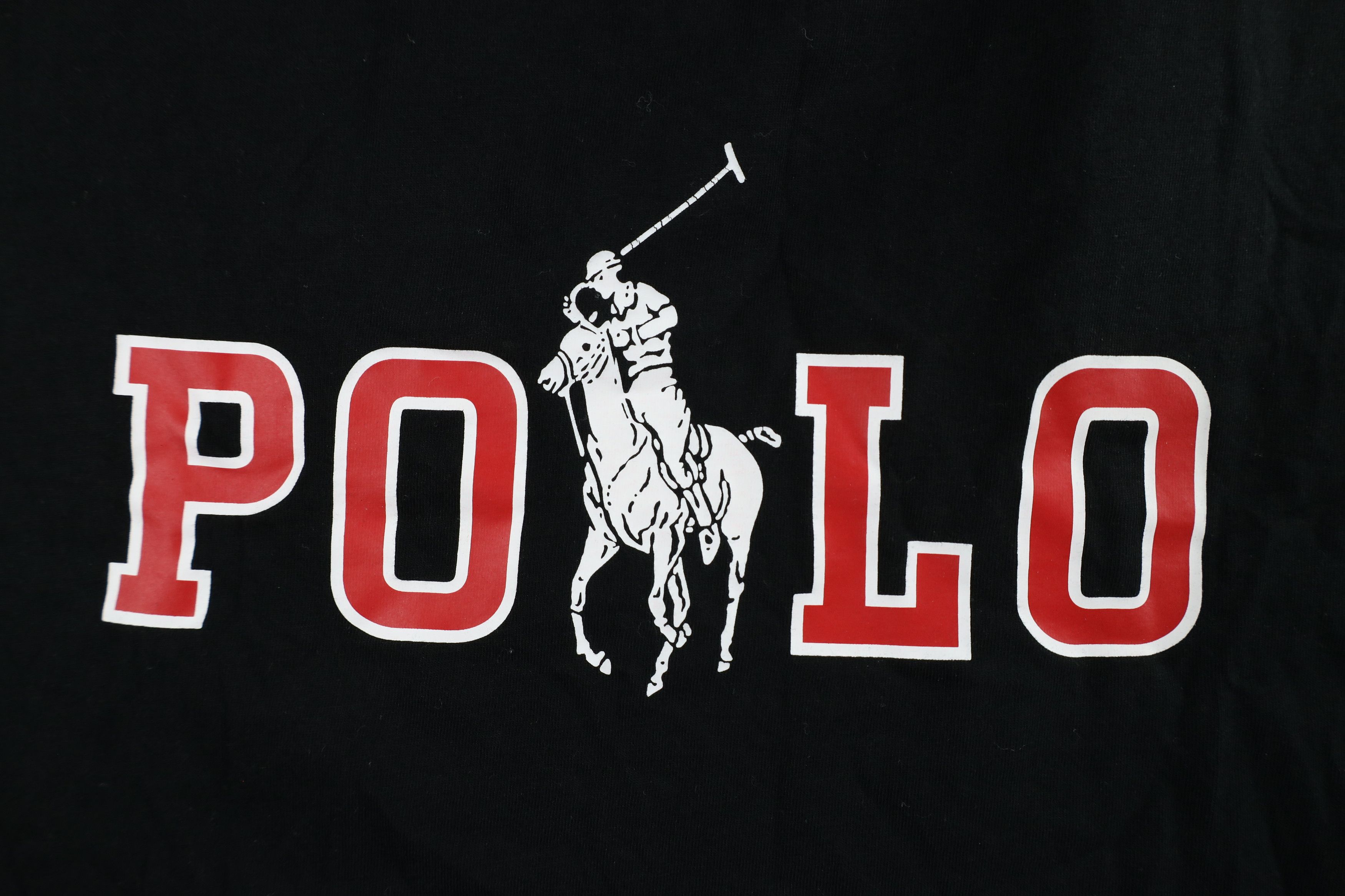 Ralph Lauren × Vintage Retro Ralph Lauren Fit Spell Out Big Pony Logo T-Shirt Black Size US XL / EU 56 / 4 - 4 Thumbnail