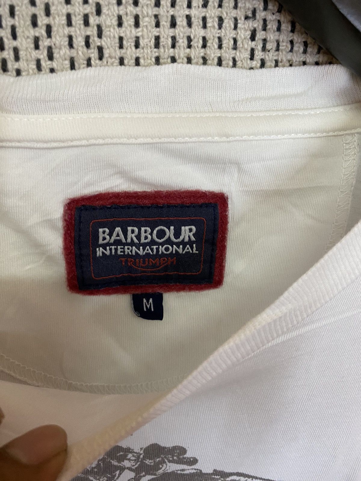 Barbour × Japanese Brand × Vintage Barbour x triumph tshirt size m Size US M / EU 48-50 / 2 - 4 Thumbnail