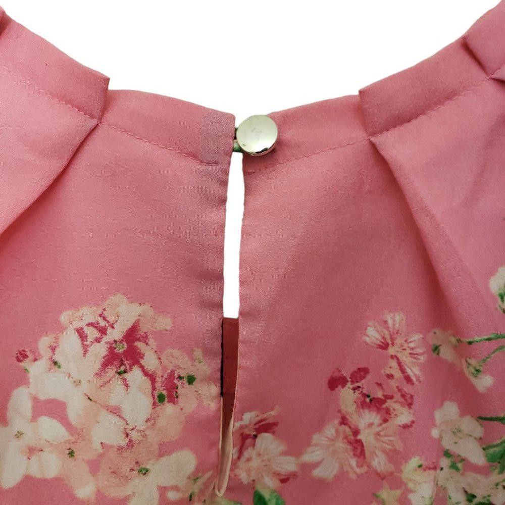 Designer CT205 New York & Company Ladies Floral Blouse XS Size XS / US 0-2 / IT 36-38 - 5 Thumbnail
