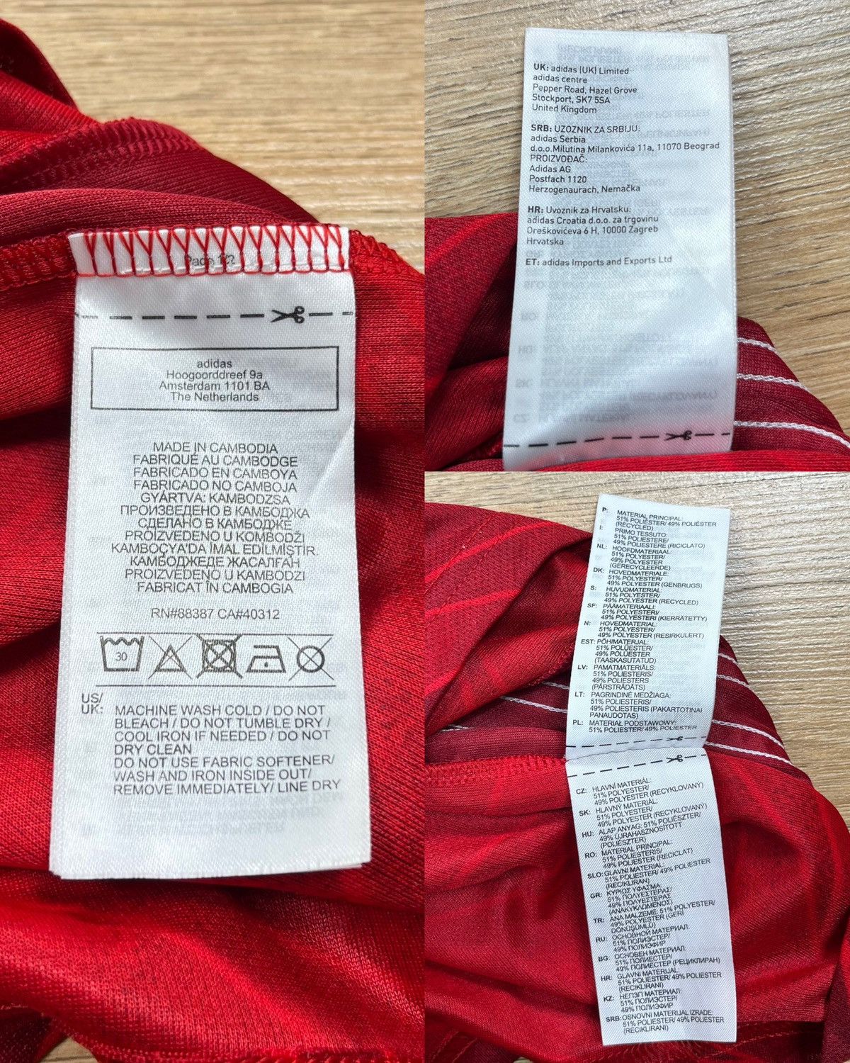 Adidas Adidas Arsenal London 2020-21 Home Jersey T-Shirt Size M Size US M / EU 48-50 / 2 - 24 Thumbnail