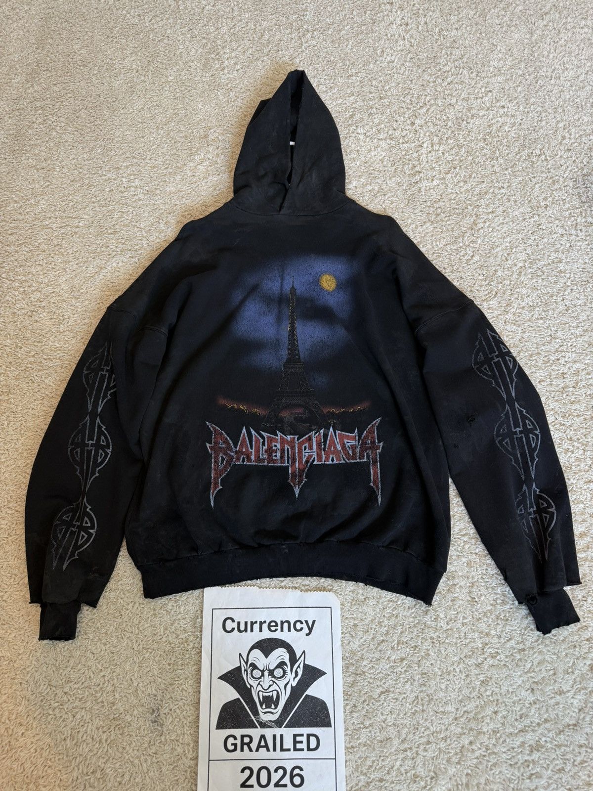 Balenciaga Balenciaga Paris Moon Hoodie Size US S / EU 44-46 / 1 - 20 Thumbnail
