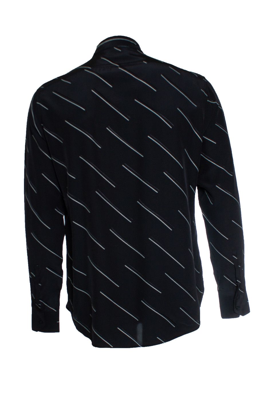 Saint Laurent Paris Saint Laurent, Black shirt with diagonal stripes Size US S / EU 44-46 / 1 - 3 Thumbnail