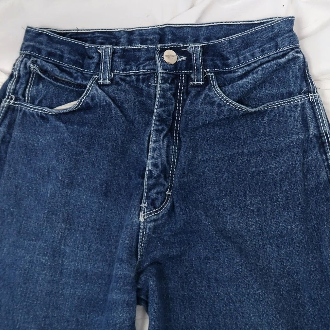 Vintage VINTAGE 90s Rigoletto Jeans Dark Wash Blue Denim High Rise Straight Womens 24 Waist Inseam 28 Jeans Size 25" / US 0 / IT 36 - 2 Thumbnail