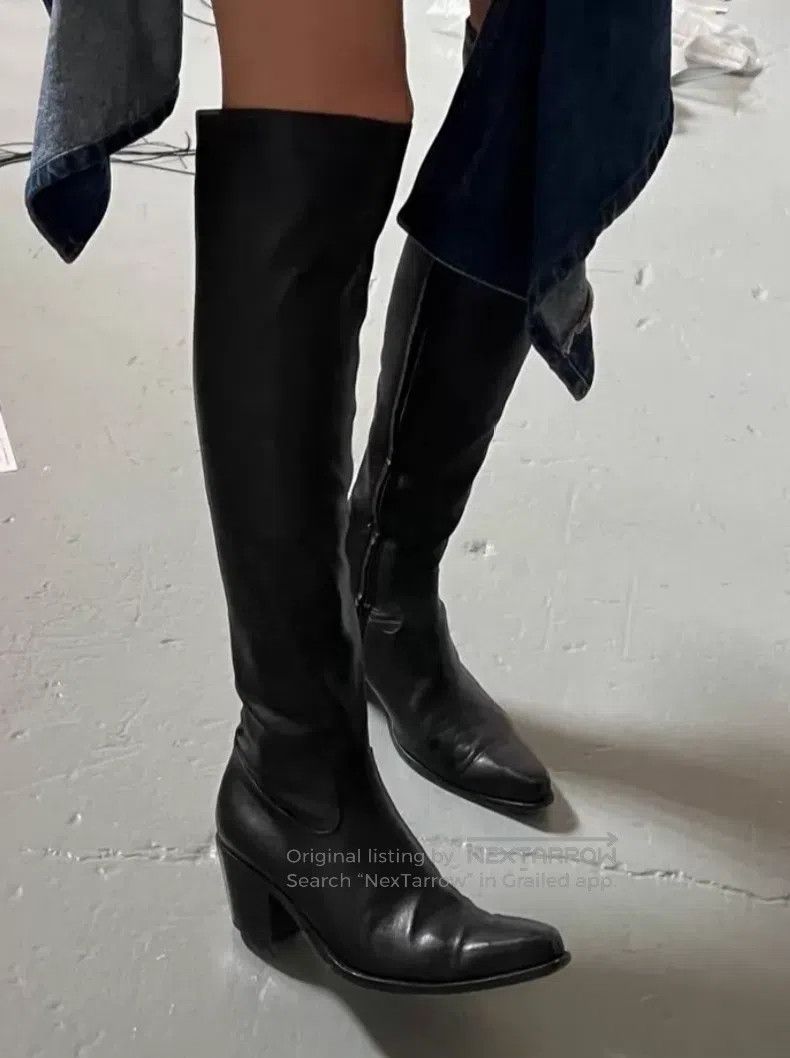 Junya Watanabe Junya Watanabe Black Tall Boots Size US 6.5 / IT 36.5 - 7 Thumbnail
