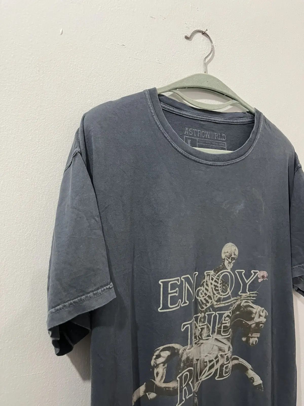 Rap Tees 💥Nicely Faded Black Astroworld Enjoy The Ride Large Rap Tee Size US L / EU 52-54 / 3 - 7 Thumbnail