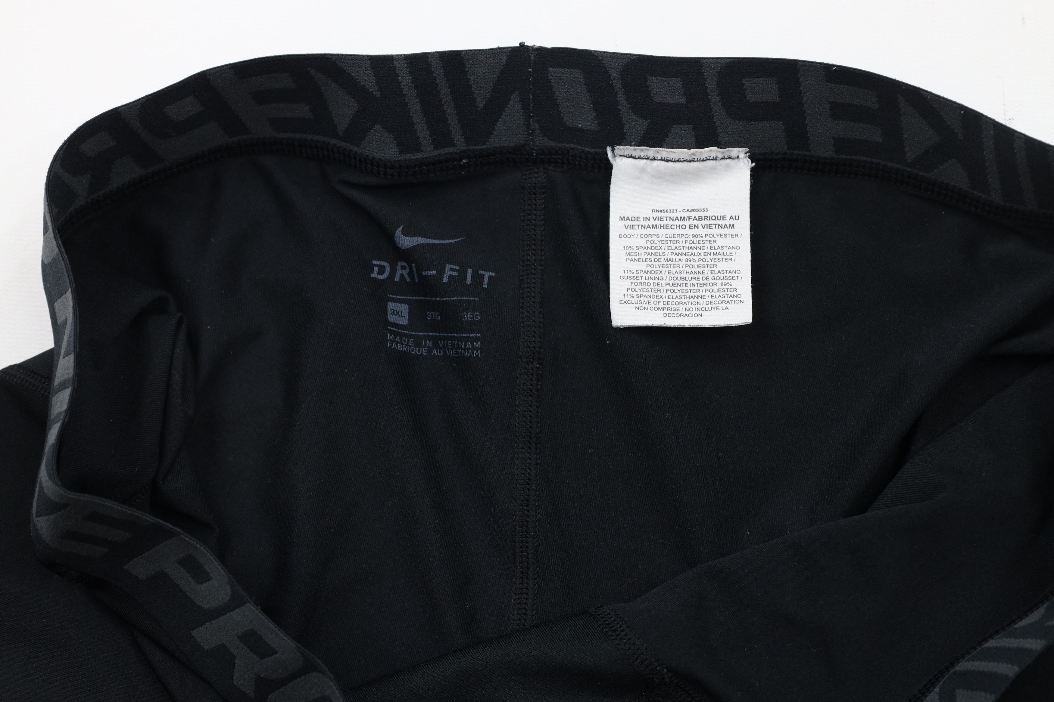 Nike × Vintage Nike Pro Training Gym Running Half Tights Shorts Black Size US 42 / EU 58 - 6 Thumbnail