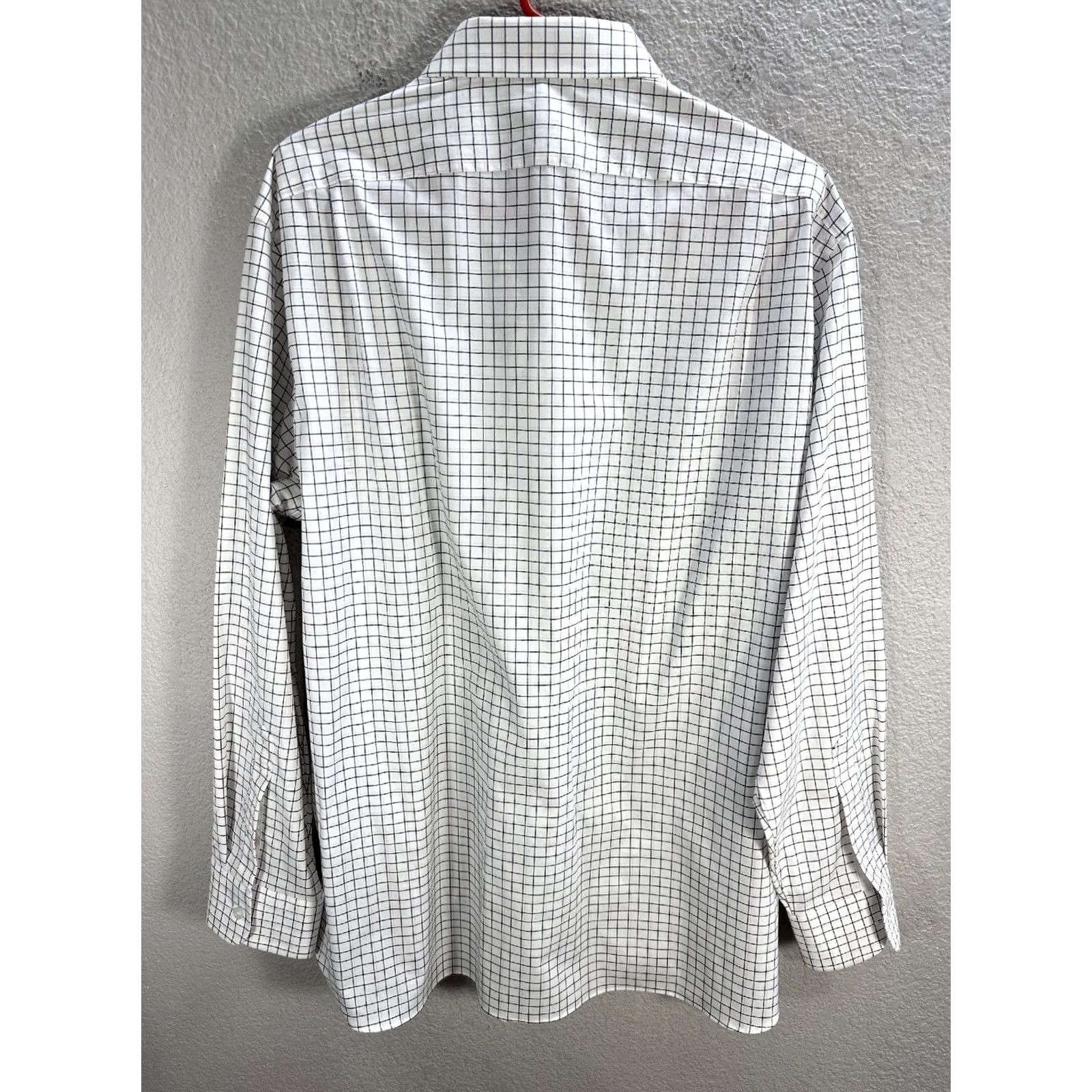 J.Crew J.Crew Ludlow Dress Shirt White Pink Checkered - Mens, Size 17.5, Classic Fit, Long Sleeve, Button Up, Cotton, Regular Size 48R - 4 Thumbnail
