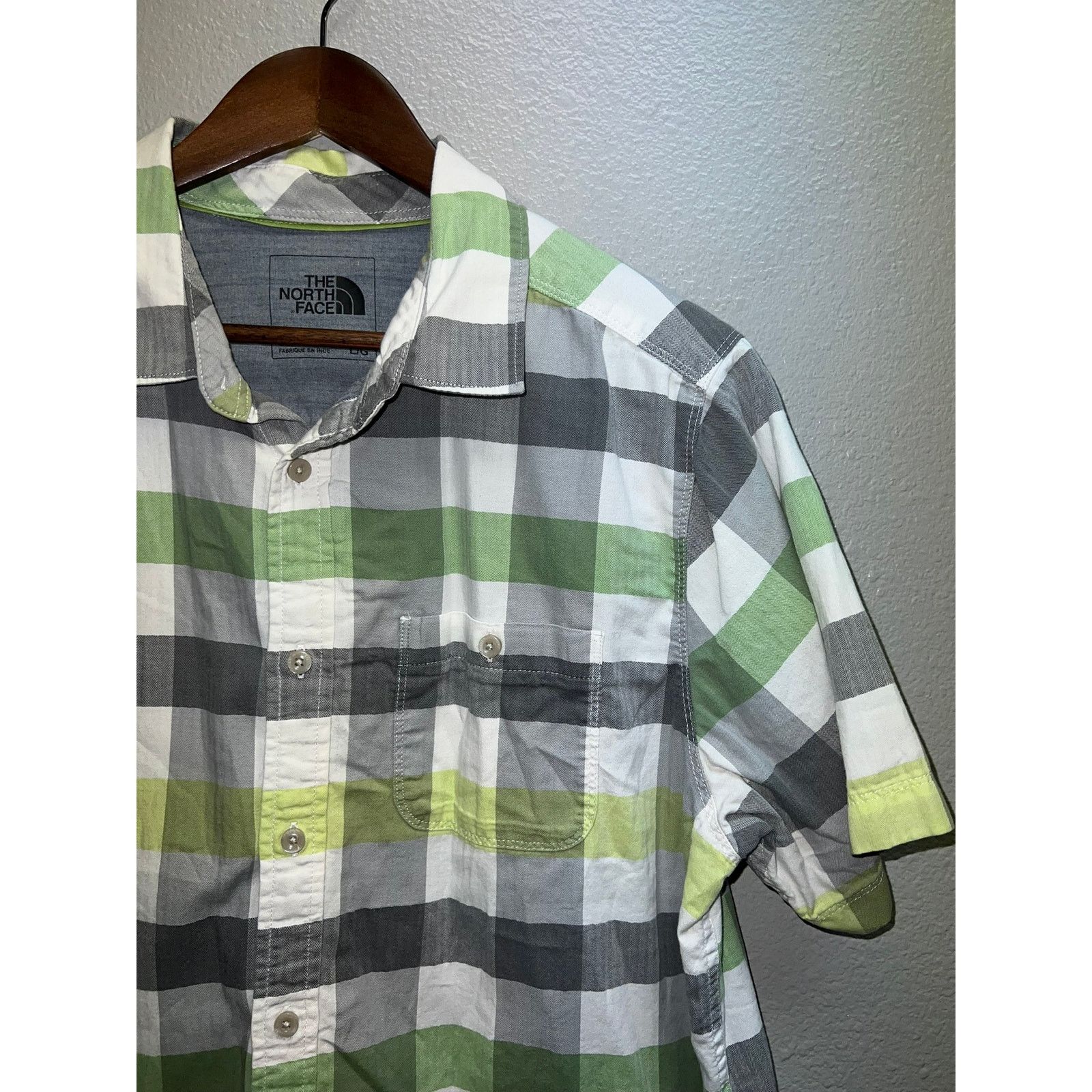 The North Face The North Face Button Up Shirt Green Gray White Tee Large Size US L / EU 52-54 / 3 - 2 Thumbnail