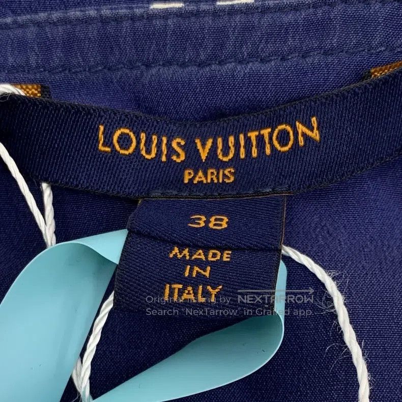 Louis Vuitton Louis Vuitton Dark blue logo presbyopic mulberry silk V-ne Size XS / US 0-2 / IT 36-38 - 5 Thumbnail