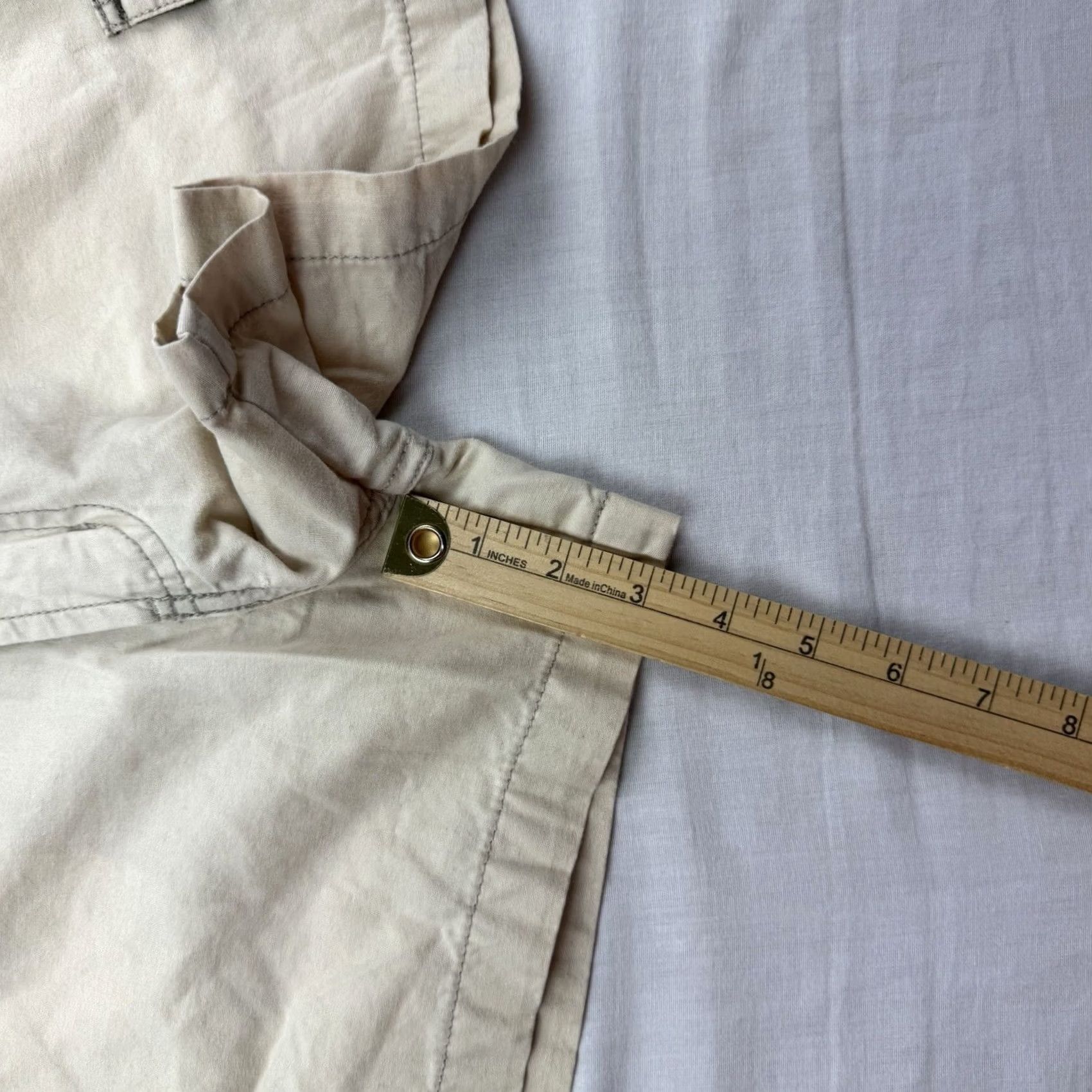 Vintage VINTAGE Squeeze Shorts Womens 7/8 Khaki Pockets Hipster Short Shorts Low Rise Cargo Casual 8 Beige Womens Size 30" / US 8 / IT 44 - 7 Thumbnail