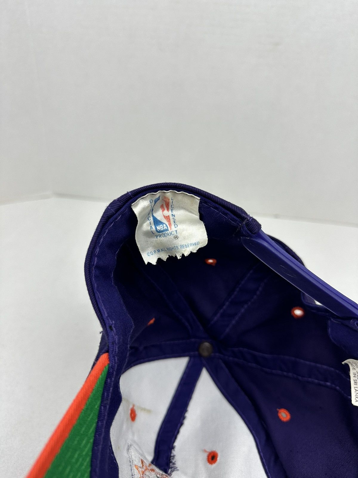 NBA Vintage 90s Pheonix Suns NBA Snapback Hat Cap Purple/Orange Size ONE SIZE - 8 Thumbnail