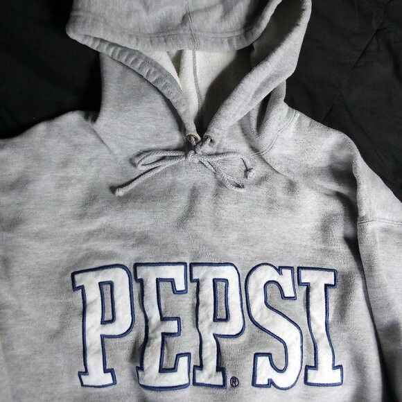 Pepsi Vintage Pepsi Spell Out Embroidered Hoodie Sweatshirt Size US XL / EU 56 / 4 - 1 Thumbnail