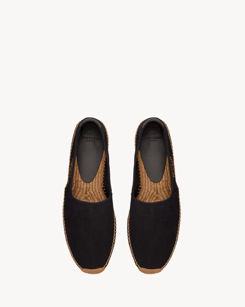 Saint Laurent Paris o1bcso1str1024 Espadrilles In Suede in Black Size US 8 / EU 41 - 3 Thumbnail