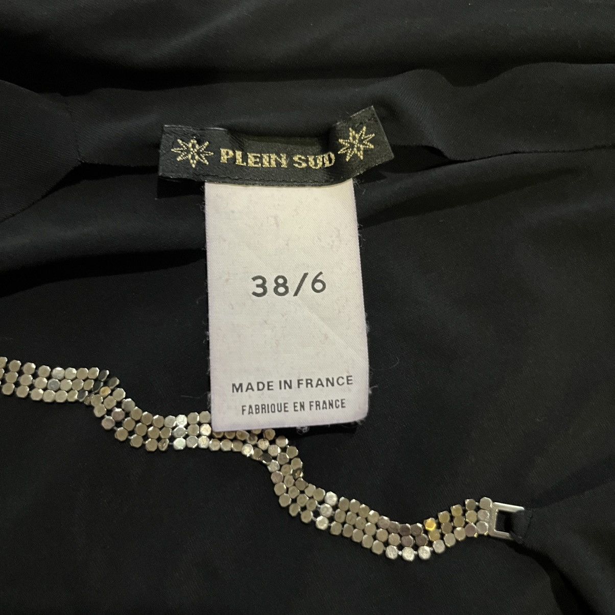 plein sud Vintage Plein Sud cowl neck top with silver chain detail Size S / US 4 / IT 40 - 3 Thumbnail