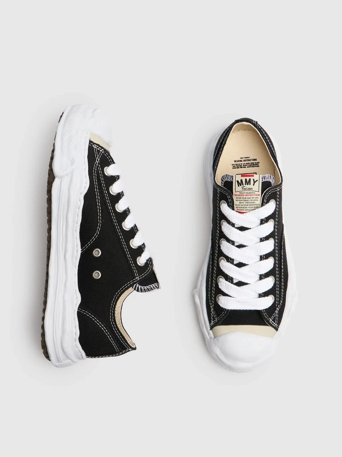 Other Mihara Yasuhiro Hank Wmn Black Canvas Snkrs New Auth Size US 6 / IT 36 - 5 Thumbnail