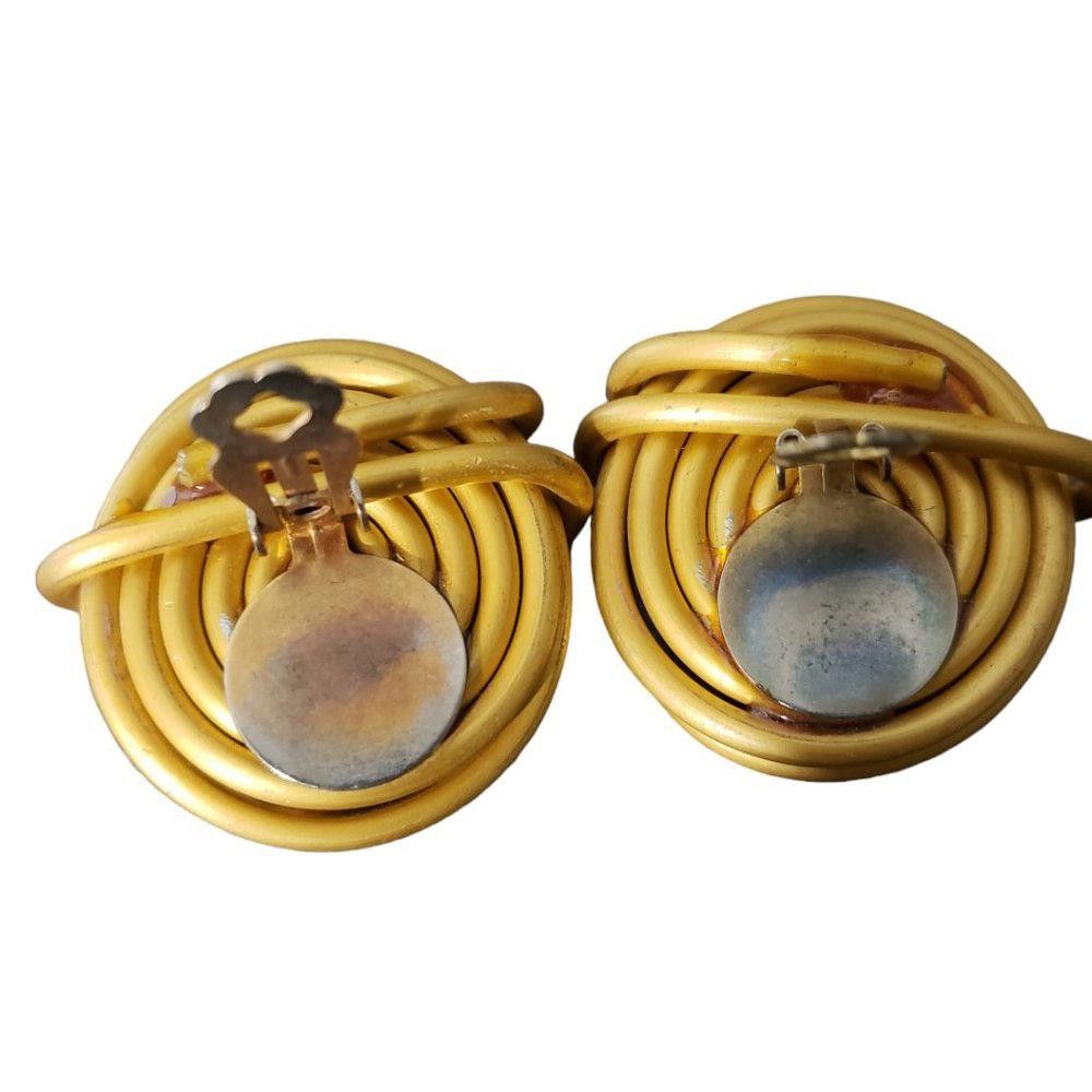 Designer Vintage Animal Print Clip Earrings 1" Size ONE SIZE - 5 Thumbnail