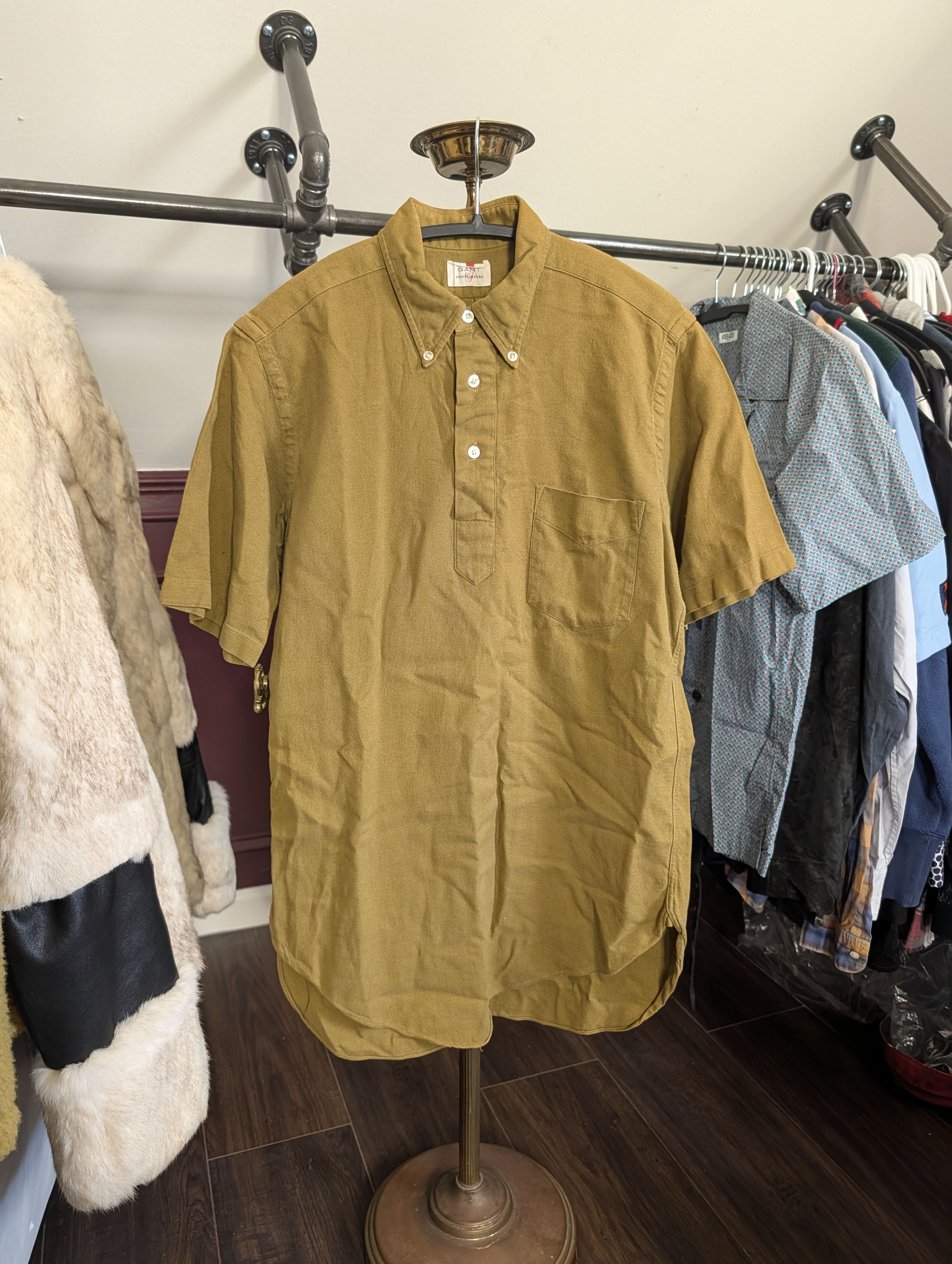 Gant Vintage Hopsack Oxford cotton S/S dress polo sz15 Size US S / EU 44-46 / 1 - 1 Thumbnail