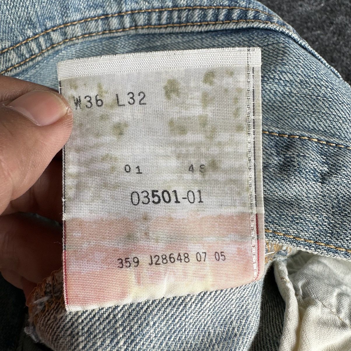 Levi's Levis 501 Distressed Faded Vintage Denim 36x30 D581 Size US 36 / EU 52 - 19 Thumbnail