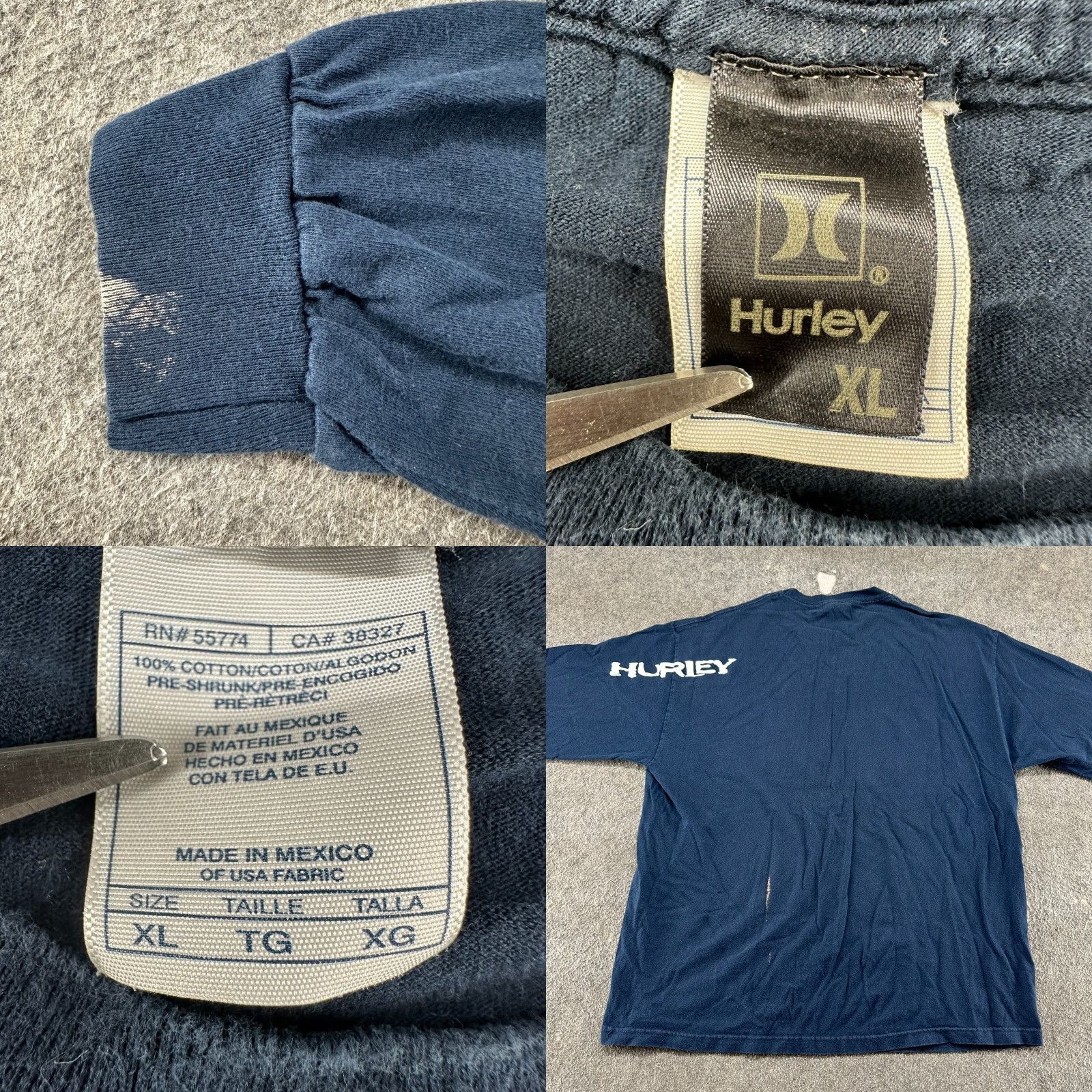 Hurley VINTAGE Hurley Shirt Mens XL Blue Navy Long Sleeve Spellout Logo Cotton Y2K Size US XL / EU 56 / 4 - 8 Thumbnail