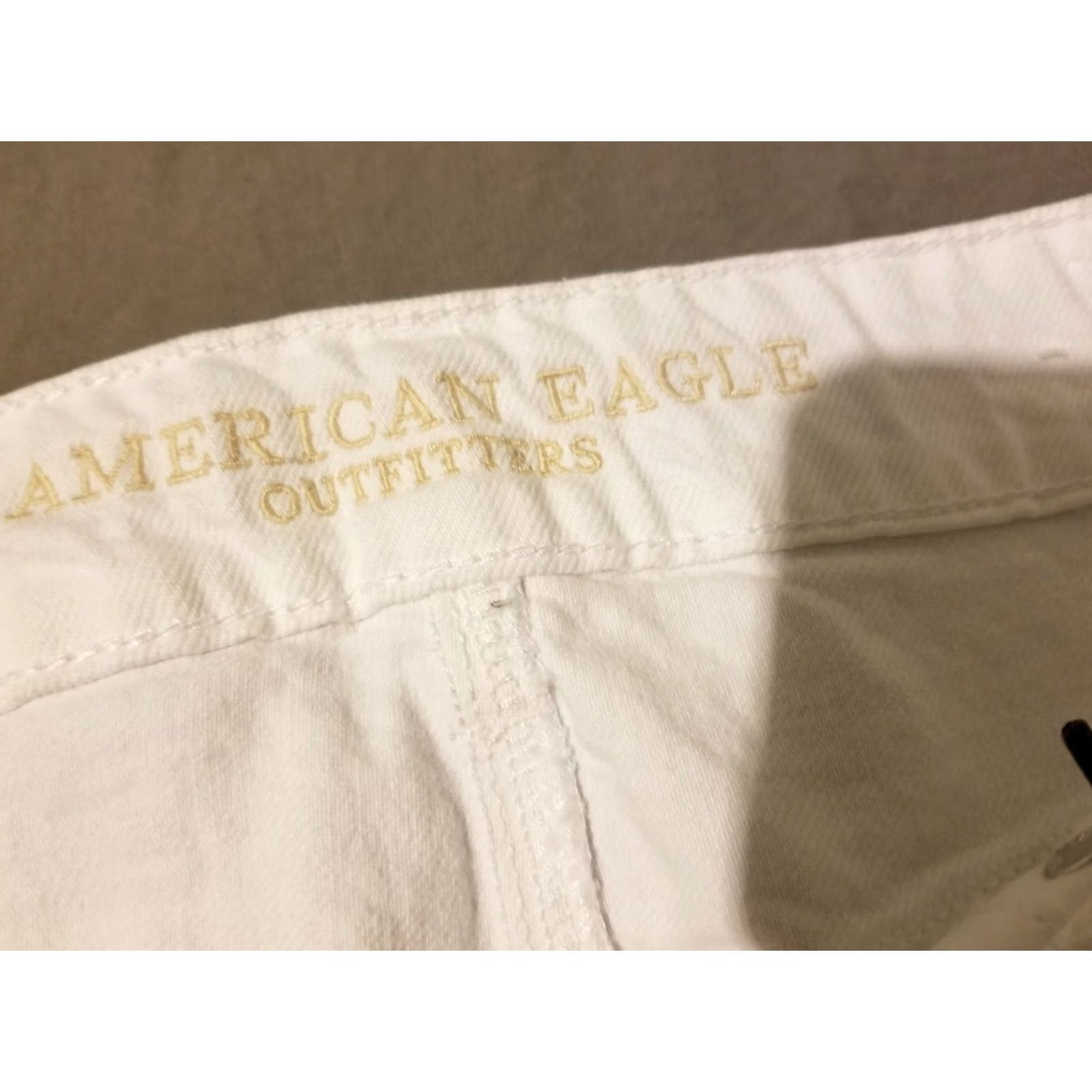American Eagle Outfitters Womens American Eagle Outfitters Jeans 10 White Denim Tapered Size 32" / US 10 / IT 46 - 7 Thumbnail