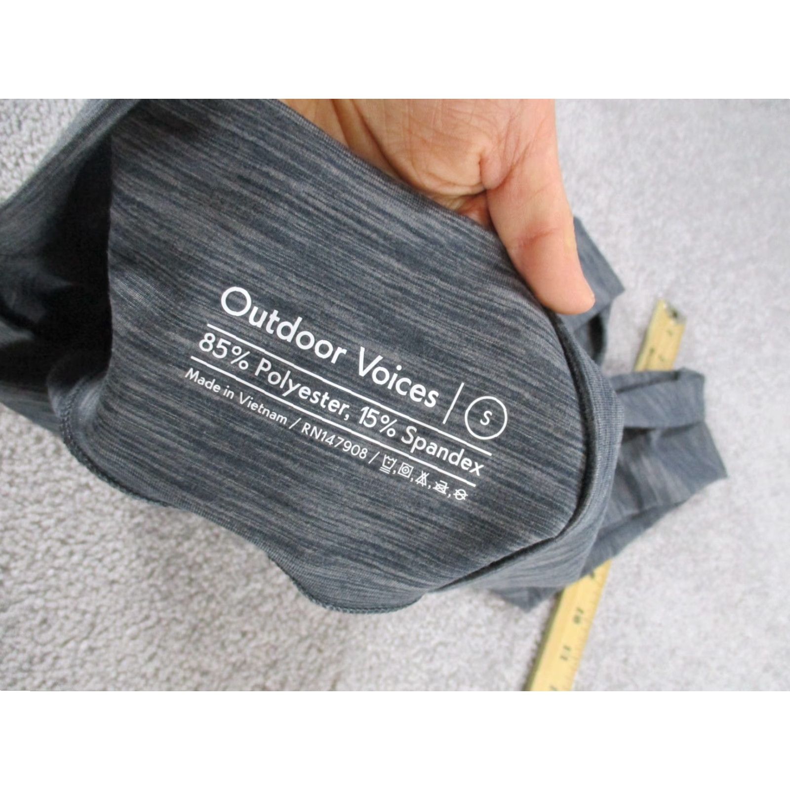 Outdoor Voices VINTAGE Outdoor Voices Leggings Womens Small Gray Athletic Ankle Workout Yoga Gym Running 90s Womens Size 28" / US 6 / IT 42 - 7 Thumbnail