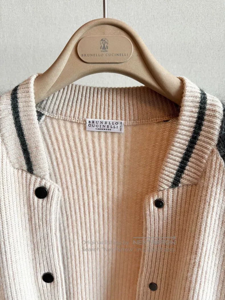 Brunello Cucinelli Brunello Cucinelli Mohair Cashmere Knit Casual Jacket Size L / US 10 / IT 46 - 3 Thumbnail