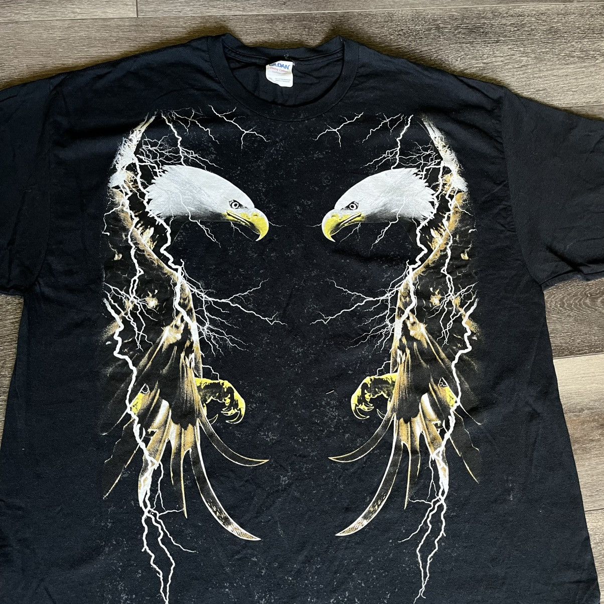 Affliction × Vintage Vintage 2000s Affliction Style Bald Eagle Lightning Logo Tee Size US XL / EU 56 / 4 - 2 Thumbnail