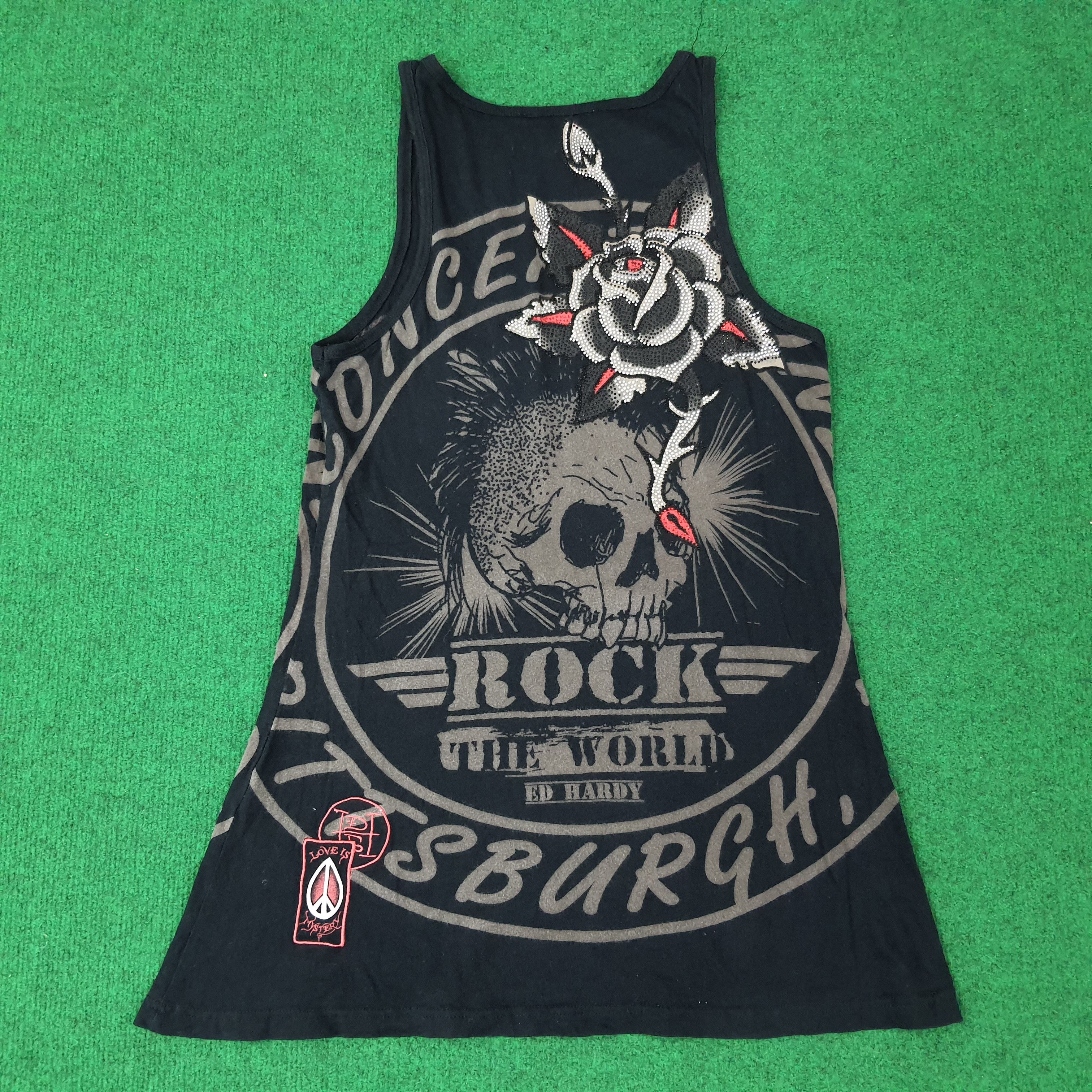 Ed Hardy Vintage Ed Hardy Rock the World Sleeveless Tank Top C249N27 Size US S / EU 44-46 / 1 - 4 Thumbnail