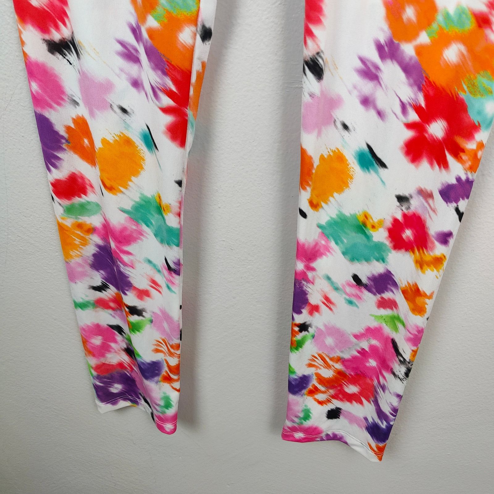 MSGM MSGM White Flower Leggings Womens 46 US 32 Made in Italy Size 31" - 4 Thumbnail