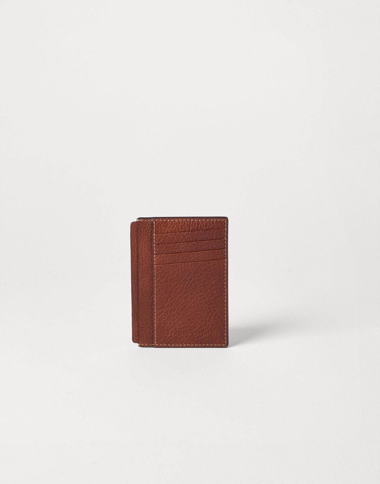 Brunello Cucinelli o1la1rc1a0326 Size: OS / Leather Card Holder in Brown Size ONE SIZE - 2 Thumbnail