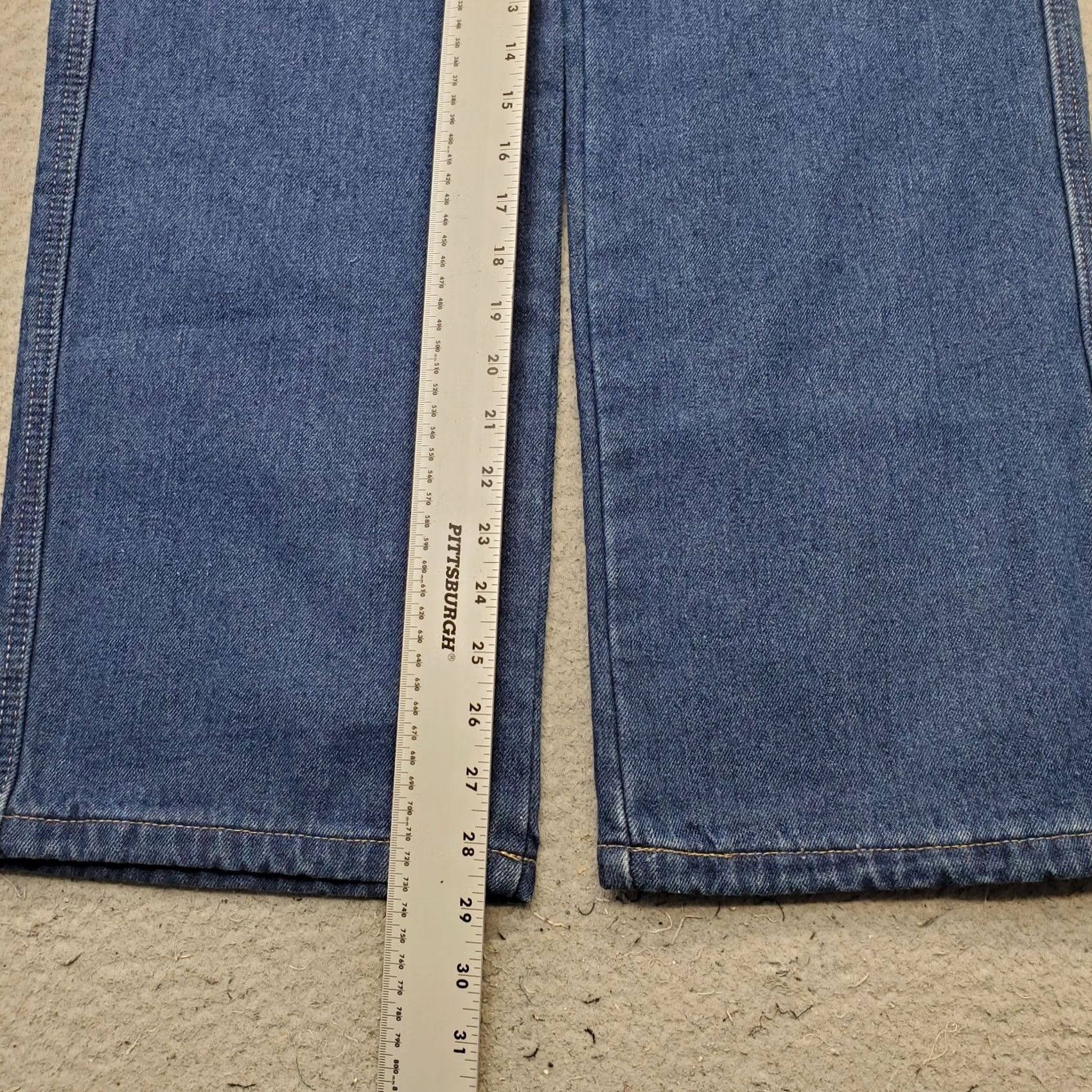 Vintage Smith’s Workwear Jeans Mens 34x30 Blue Denim Flannel Lined Grunge Straight Leg Shirt? Size US 34 / EU 50 - 4 Thumbnail