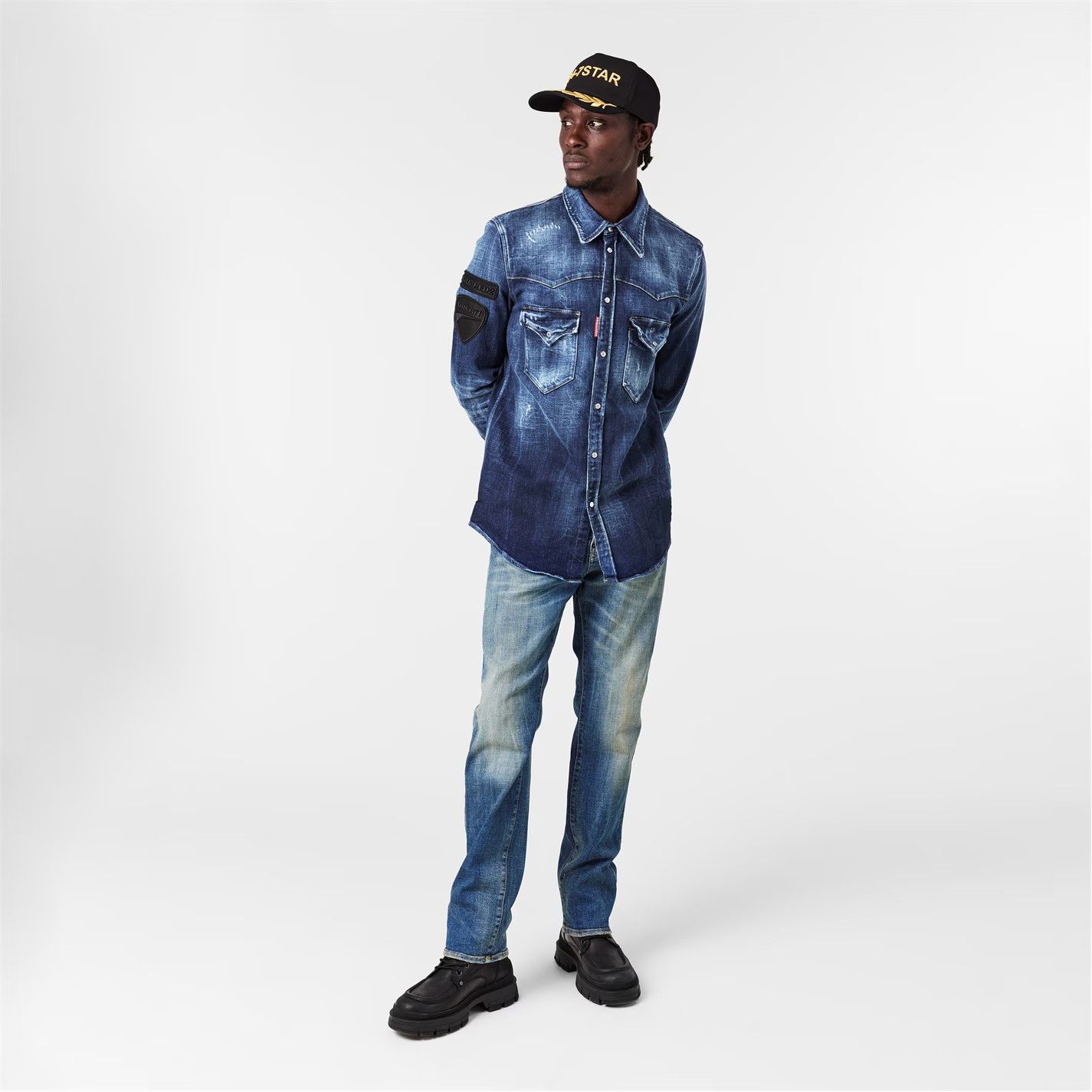 Dsquared2 o1g2r1mq0426 Long Sleeve Denim Shirt in Blue Size US L / EU 52-54 / 3 - 6 Thumbnail