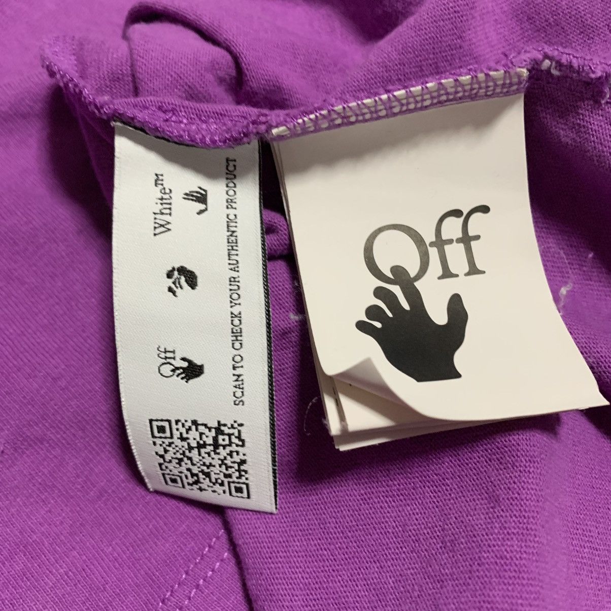 Off-White Off White Large Diag Tab Purple Tee Virgil Abloh Size US L / EU 52-54 / 3 - 5 Thumbnail