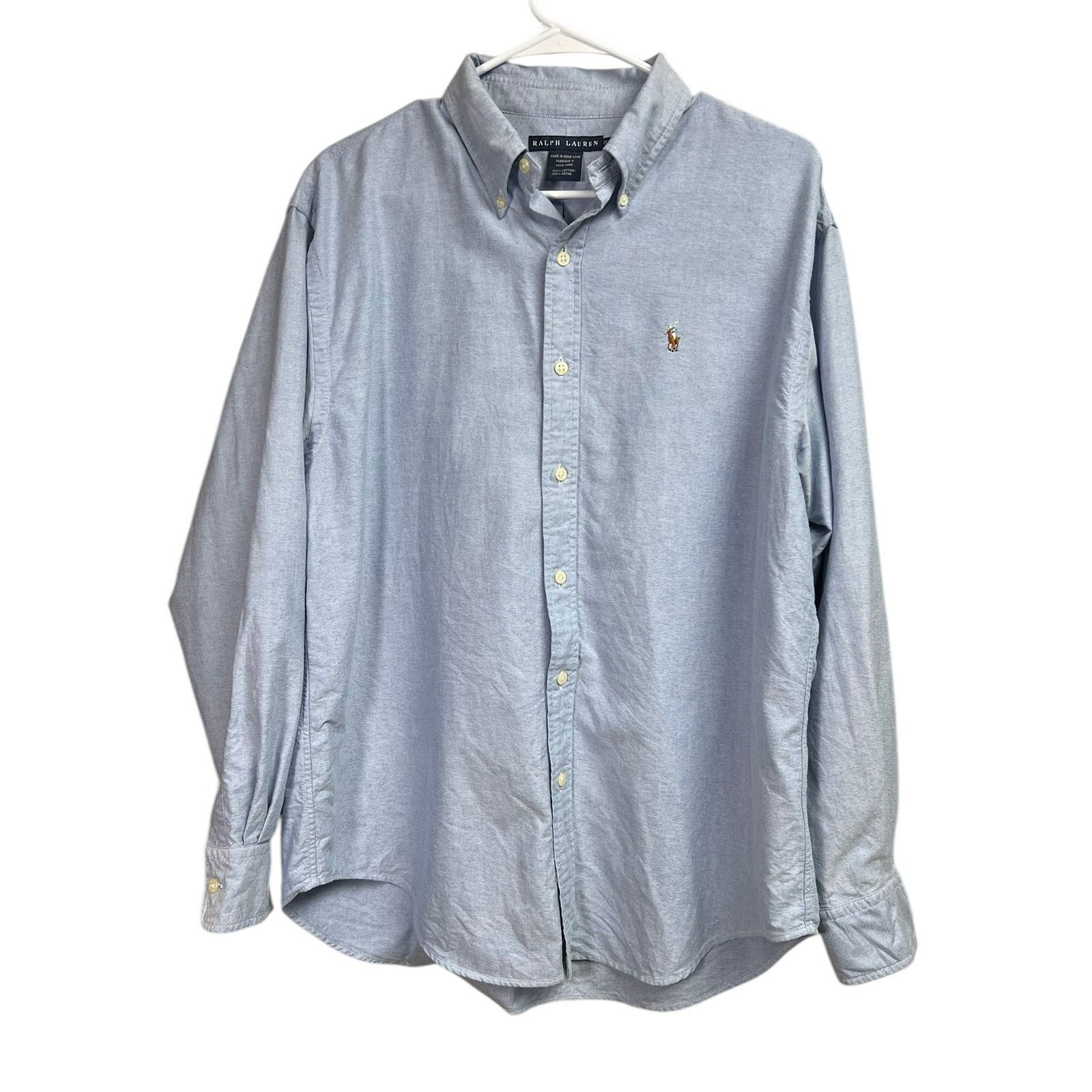 Ralph Lauren Ralph Lauren Vintage Blue Oxford Embroidered Logo Size 14 Size US L / EU 52-54 / 3 - 1 Thumbnail