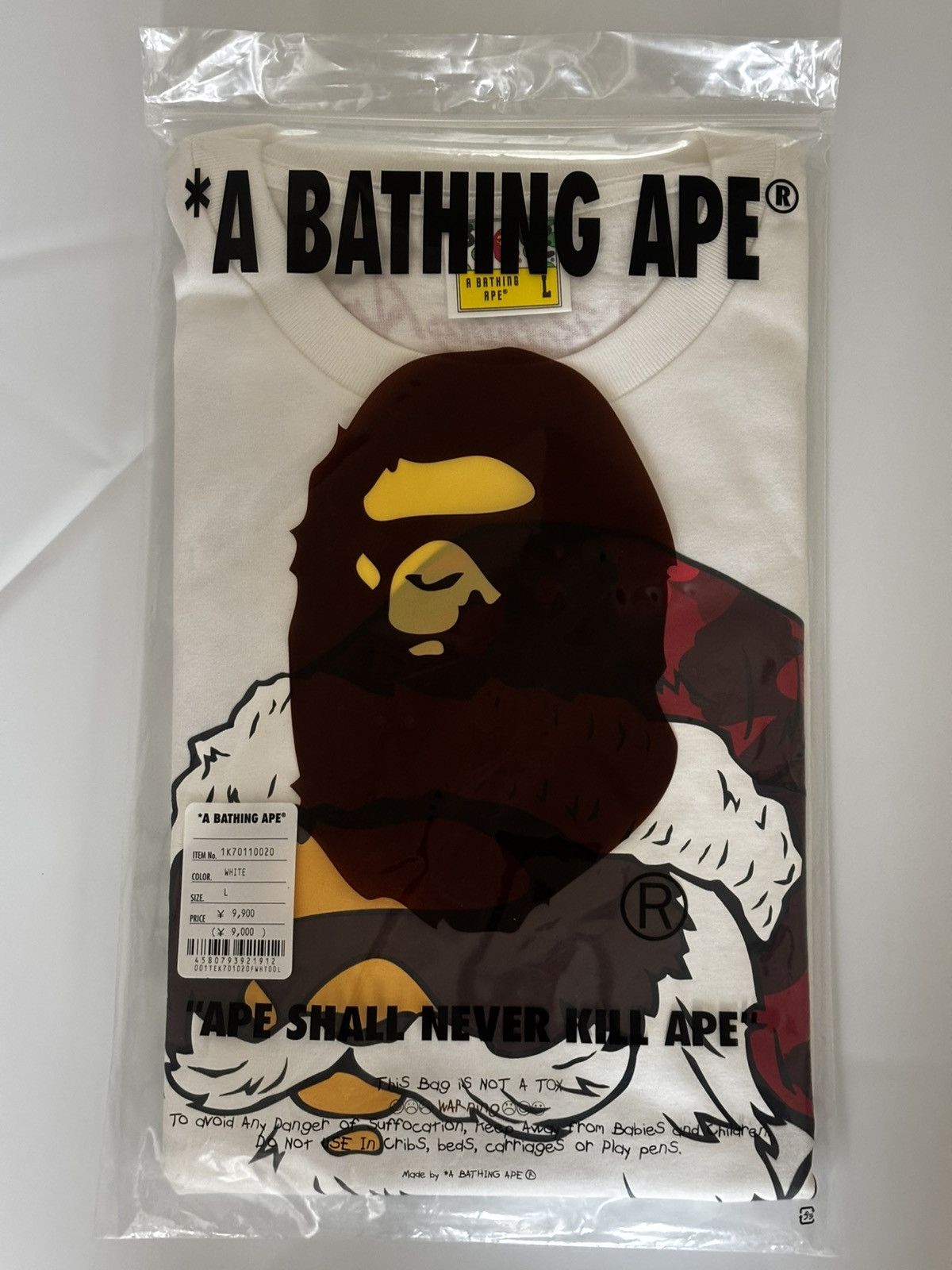 Bape Authentic ape bape Christmas ape head tee t shirt L new Size US L / EU 52-54 / 3 - 10 Thumbnail