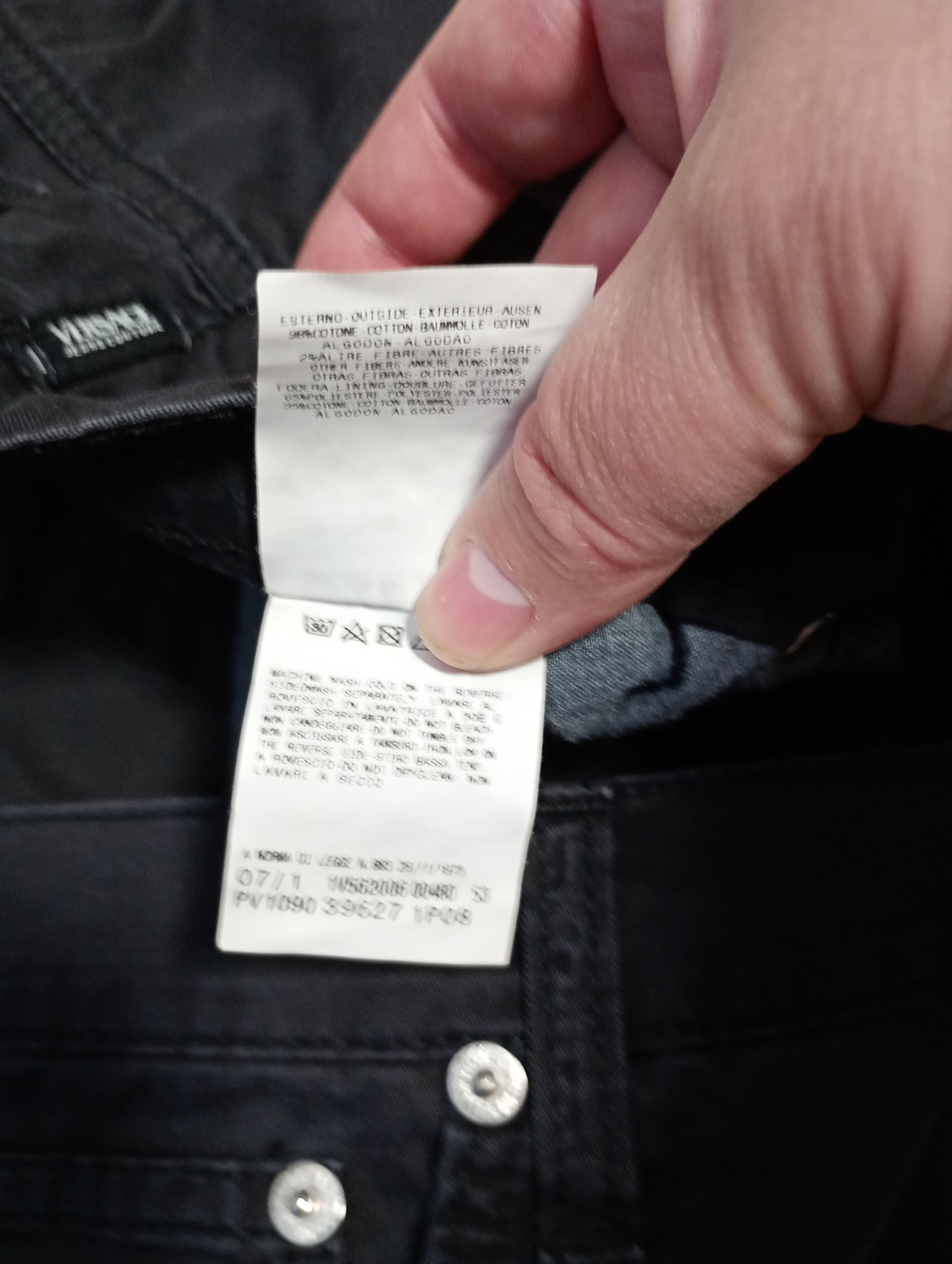 Designer × Versace Jeans Couture Versace Jeans Couture Black Jeans Size US 38 / EU 54 - 11 Thumbnail