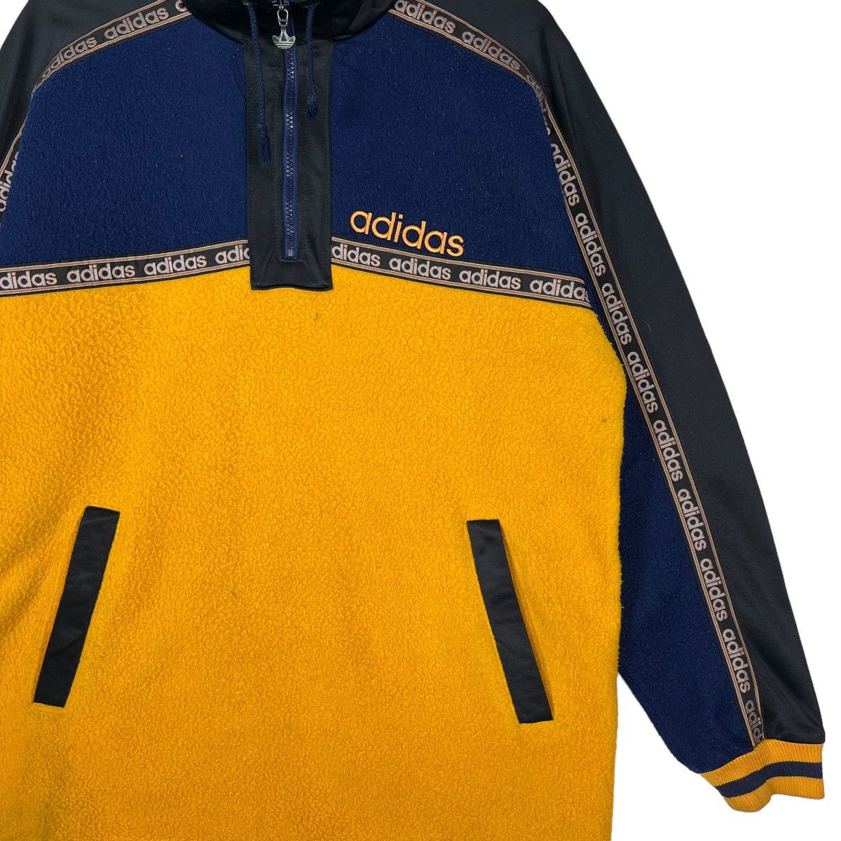 Adidas 🔥 VINTAGE ADIDAS HYBRID FLEECE ANORAK JACKET Size US L / EU 52-54 / 3 - 9 Thumbnail
