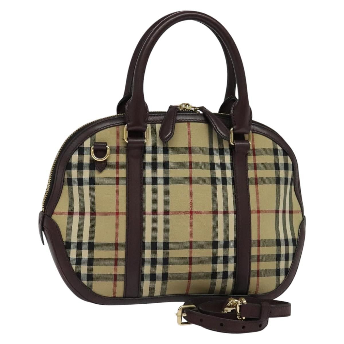 Burberry Nova Check Beige Canvas Handbag (Pre-Owned) Size ONE SIZE - 1 Thumbnail
