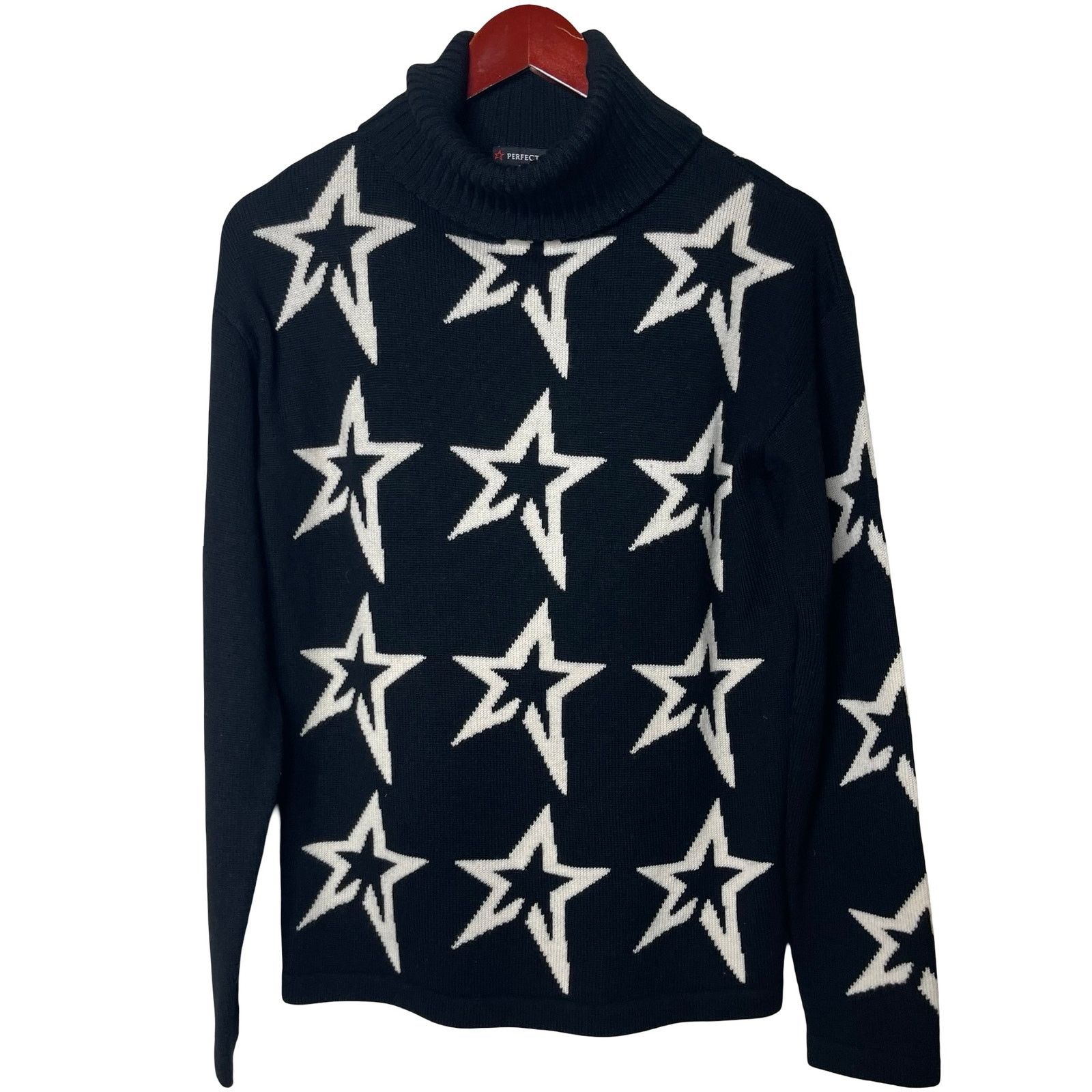 Perfect Moment Perfect Moment Black White Star Dust Turtleneck sweater sz L Size L / US 10 / IT 46 - 1 Thumbnail