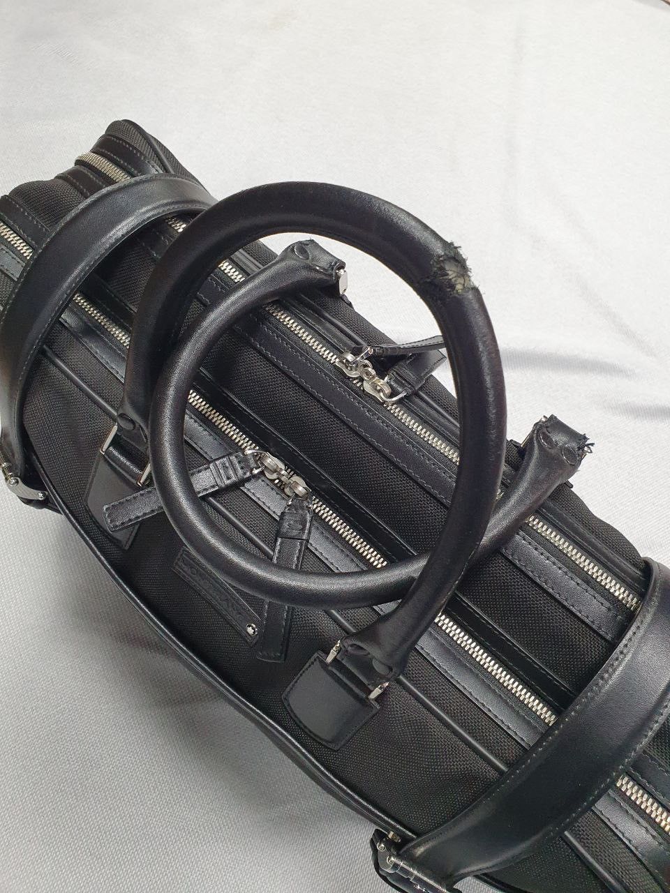 Montblanc Briefcase Montblanc Meisterstuck Black Canvas Leather Bag Size ONE SIZE - 10 Thumbnail
