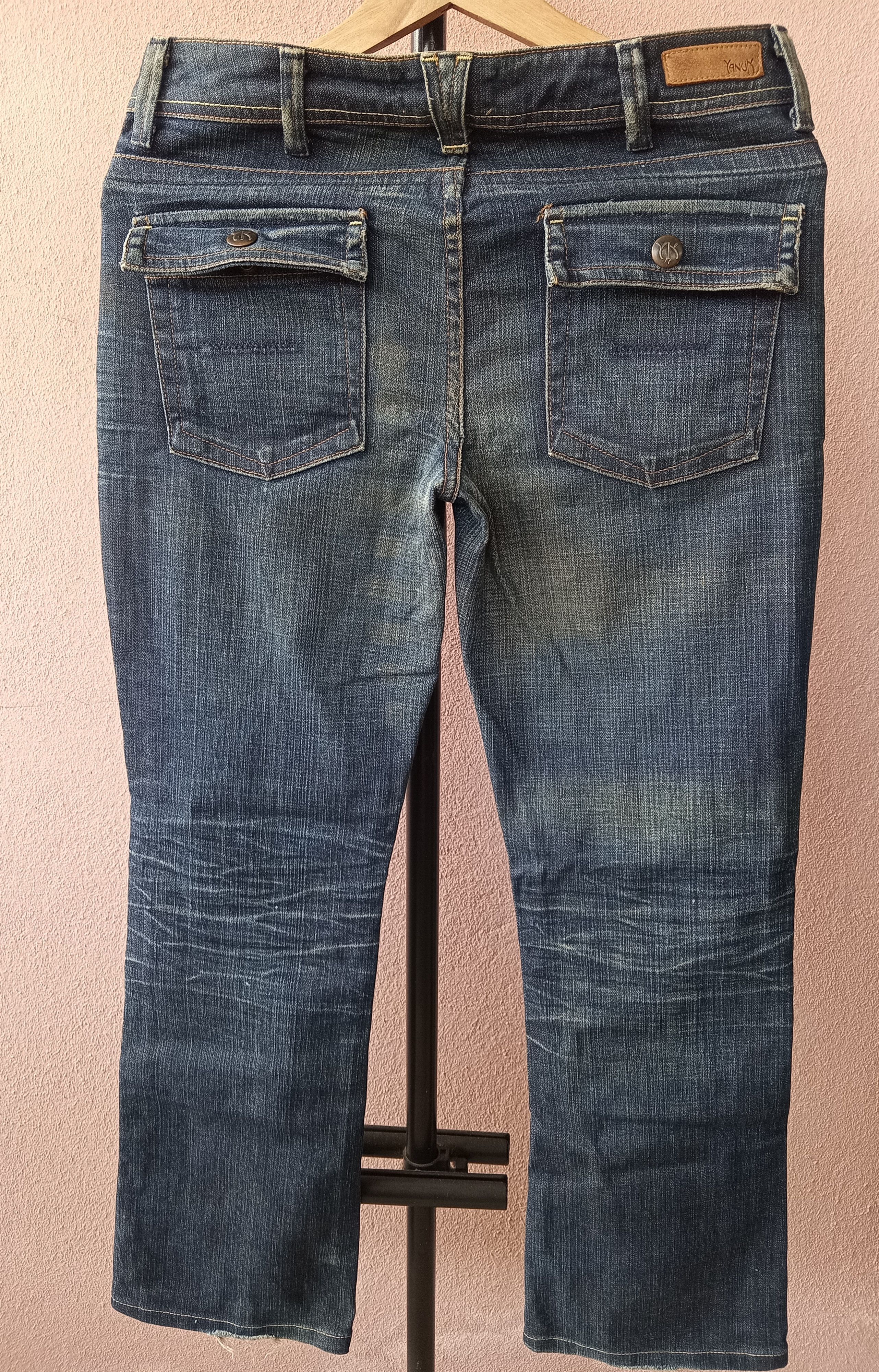 Vintage Vintage YANUK Rusty Wash Distressed Faded Jeans Size 30" / US 8 / IT 44 - 2 Thumbnail