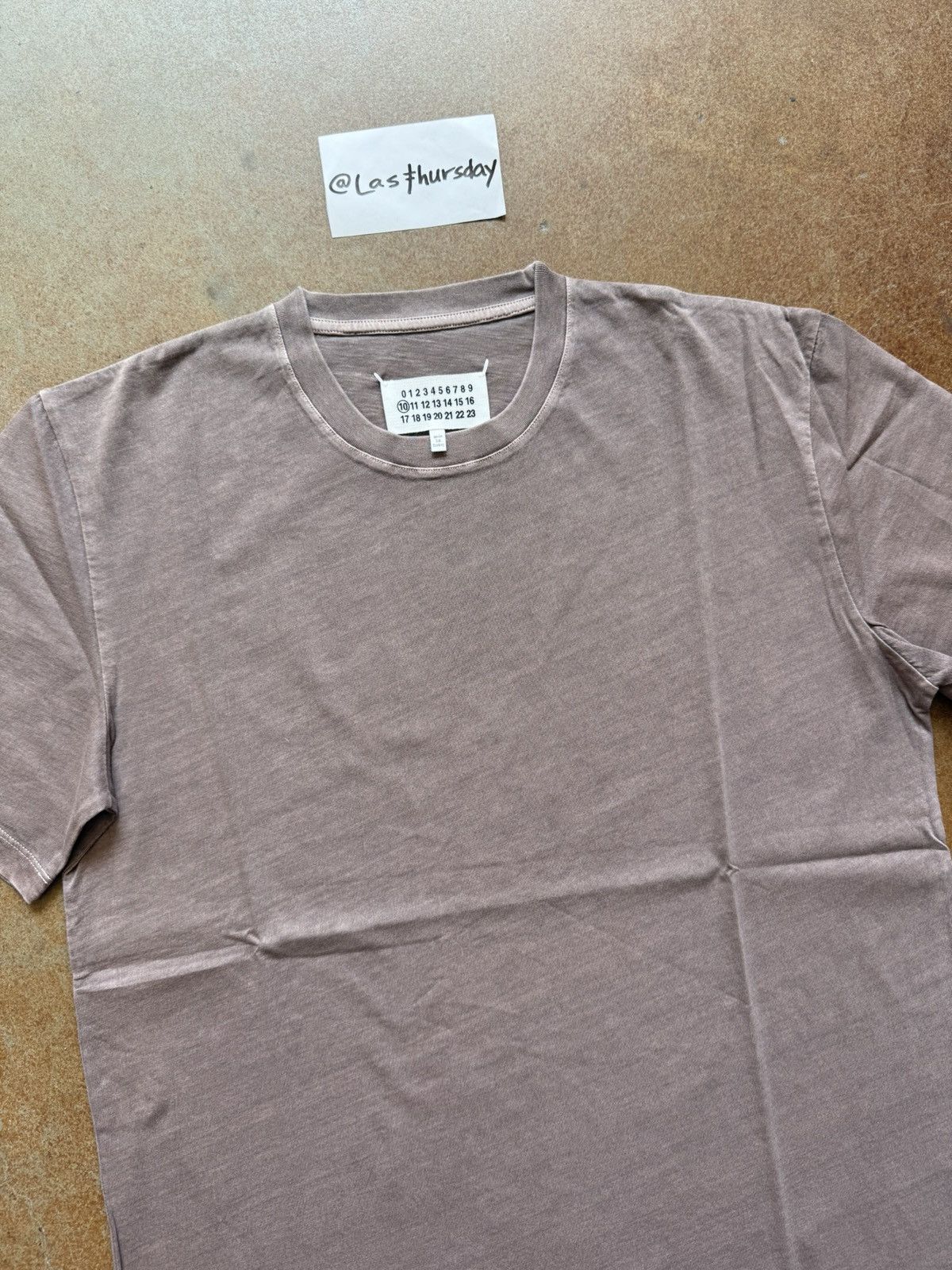 Maison Margiela Maison Margiela Line 10 Basic Tee Enzyme Wash Brown Medium Size US M / EU 48-50 / 2 - 1 Thumbnail