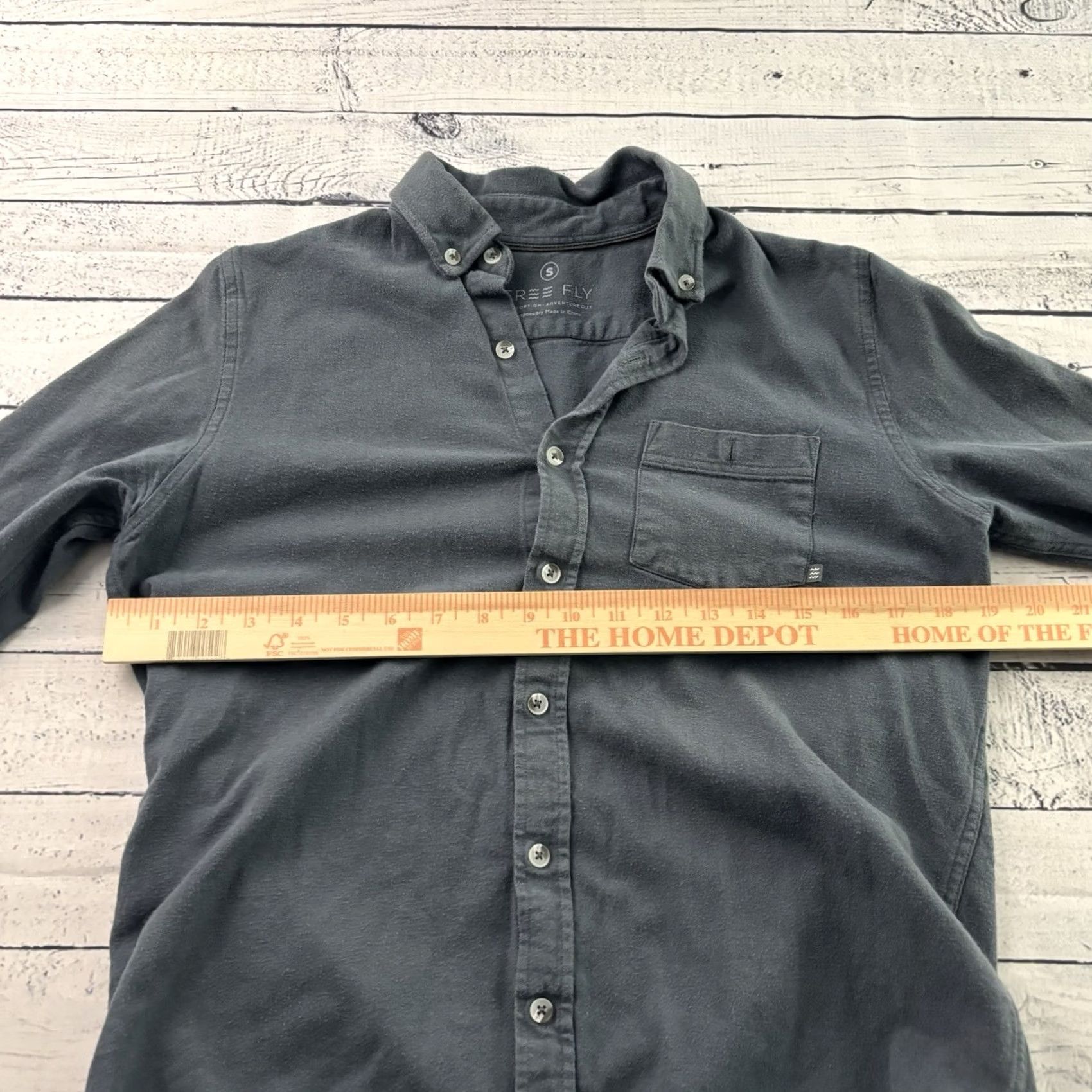Vintage Free Fly Chamois Long Sleeve Button Front Shirt Mens Small Gray Casual Cotton Button-Up Shirt Size US S / EU 44-46 / 1 - 4 Thumbnail