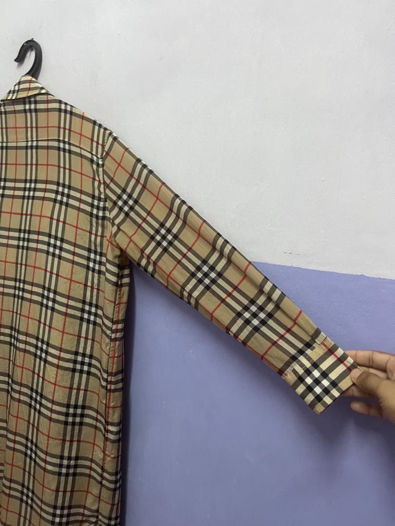 Burberry Burberry Vintage Checkered Silk and Cotton Shirt Dress Size M / US 6-8 / IT 42-44 - 18 Thumbnail