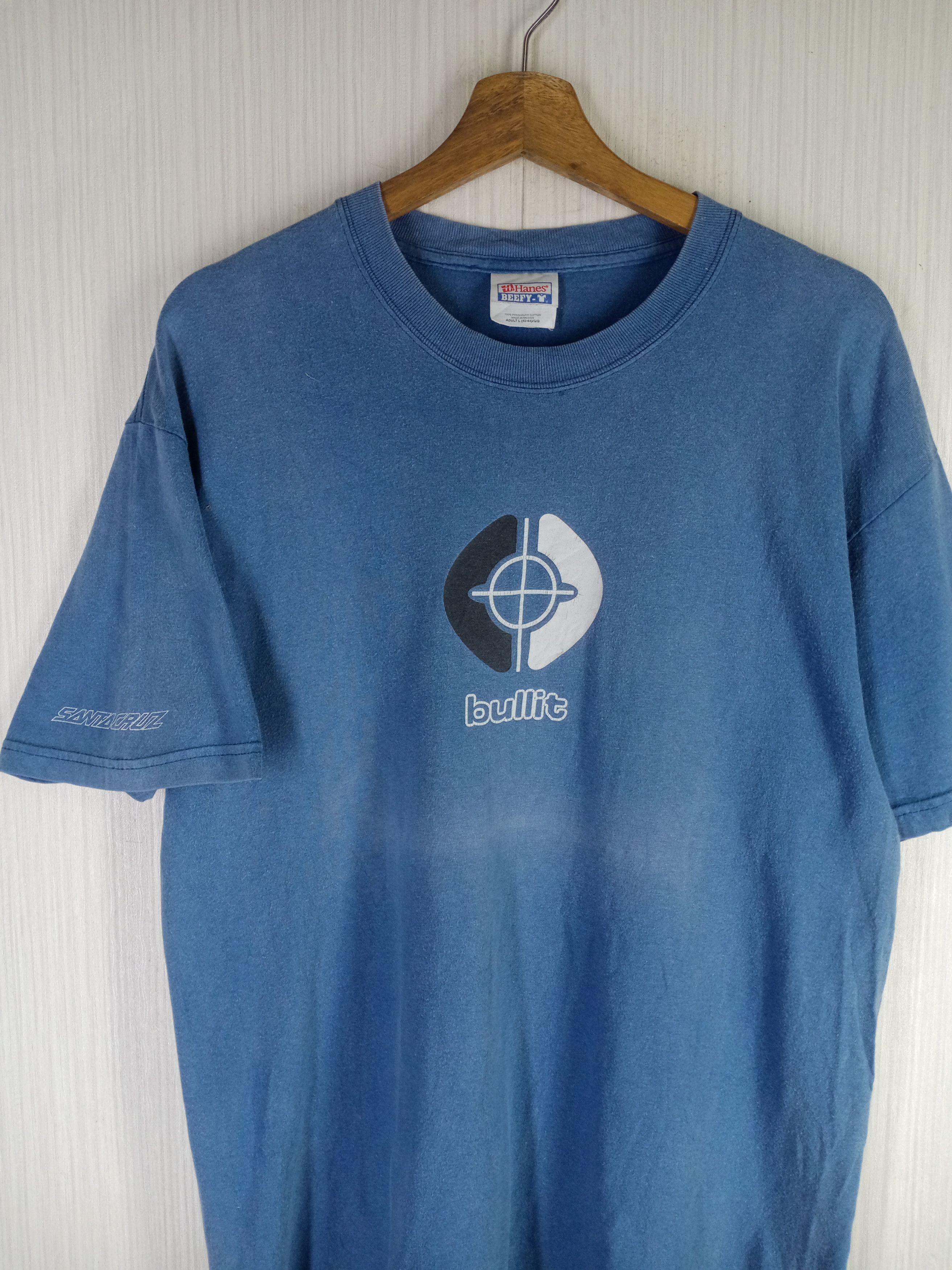Santa Cruz Skateboards Rare Vintage Santa Cruz Bullit Big Logo Tshirt Hook Ups Size US L / EU 52-54 / 3 - 3 Thumbnail