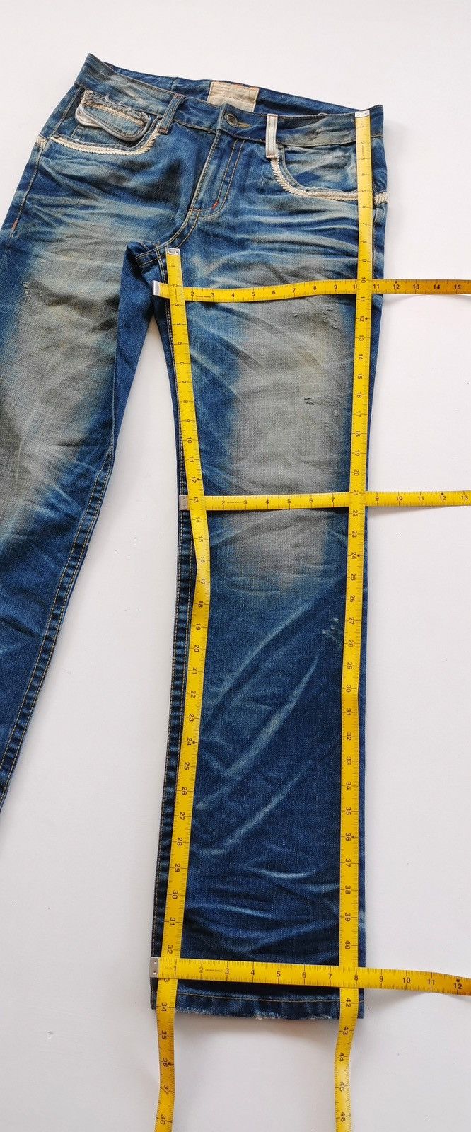 Japanese Brand Mudwash Lolita Exotic Vintage Blue Jeans Size US 32 / EU 48 - 14 Thumbnail