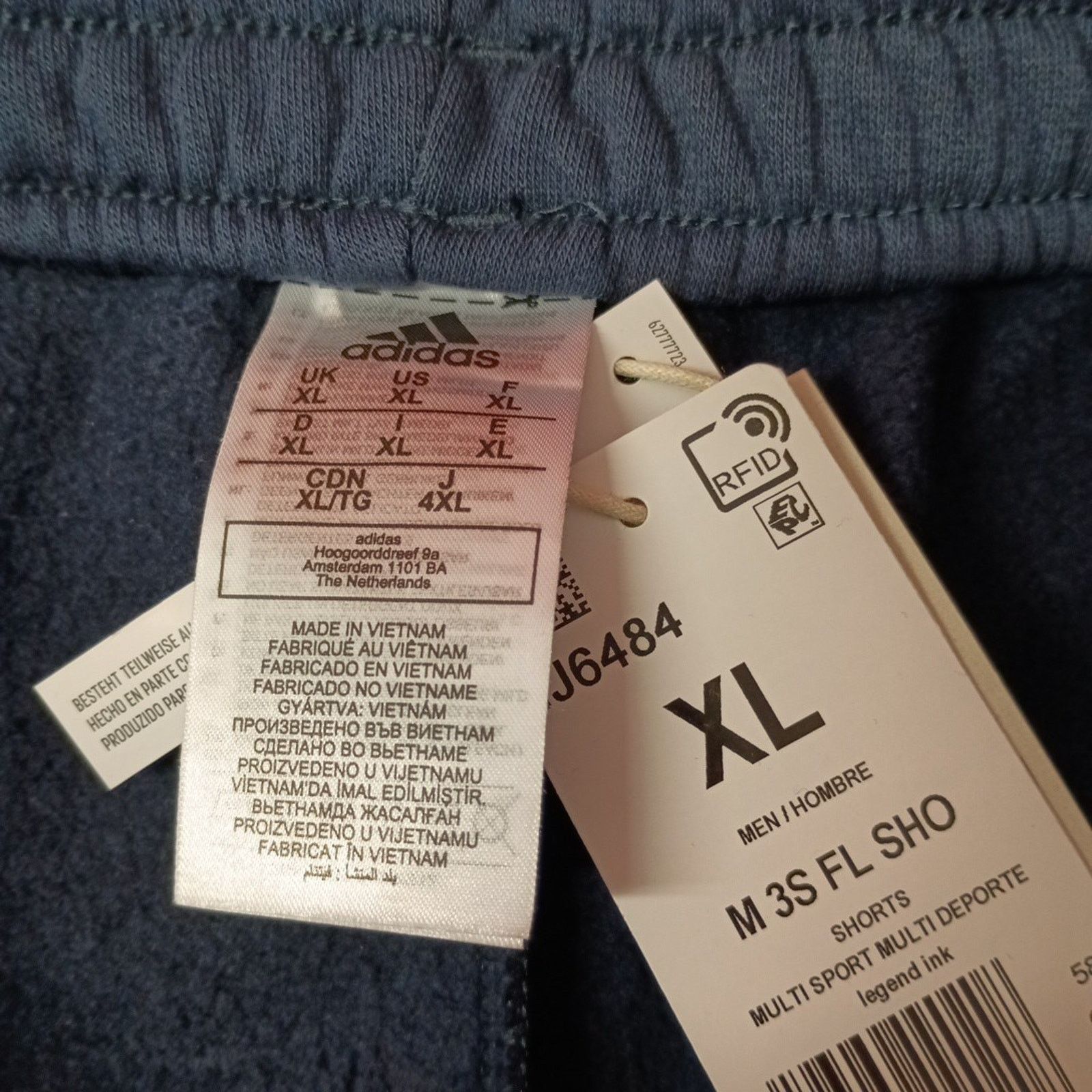 Adidas Adidas Men's Essentials 3-Stripe Shorts Size XL XLarge Blue Size US 36 / EU 52 - 4 Thumbnail
